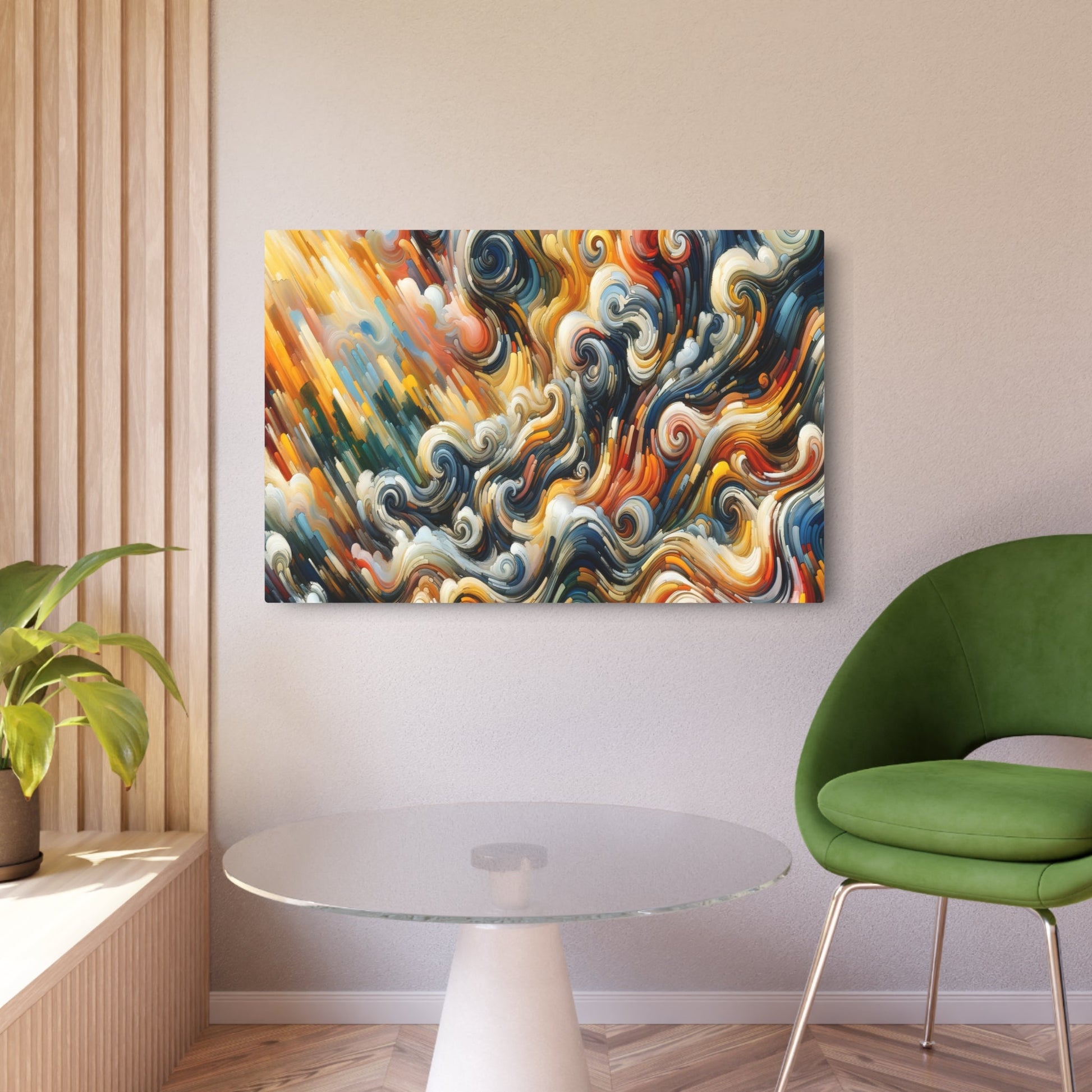 Metal Poster Art | "Expressionism Inspired Western Art Style Image Render - Unique Expressionist Artwork" - Metal Poster Art 36″ x 24″ (Horizontal) 0.12''