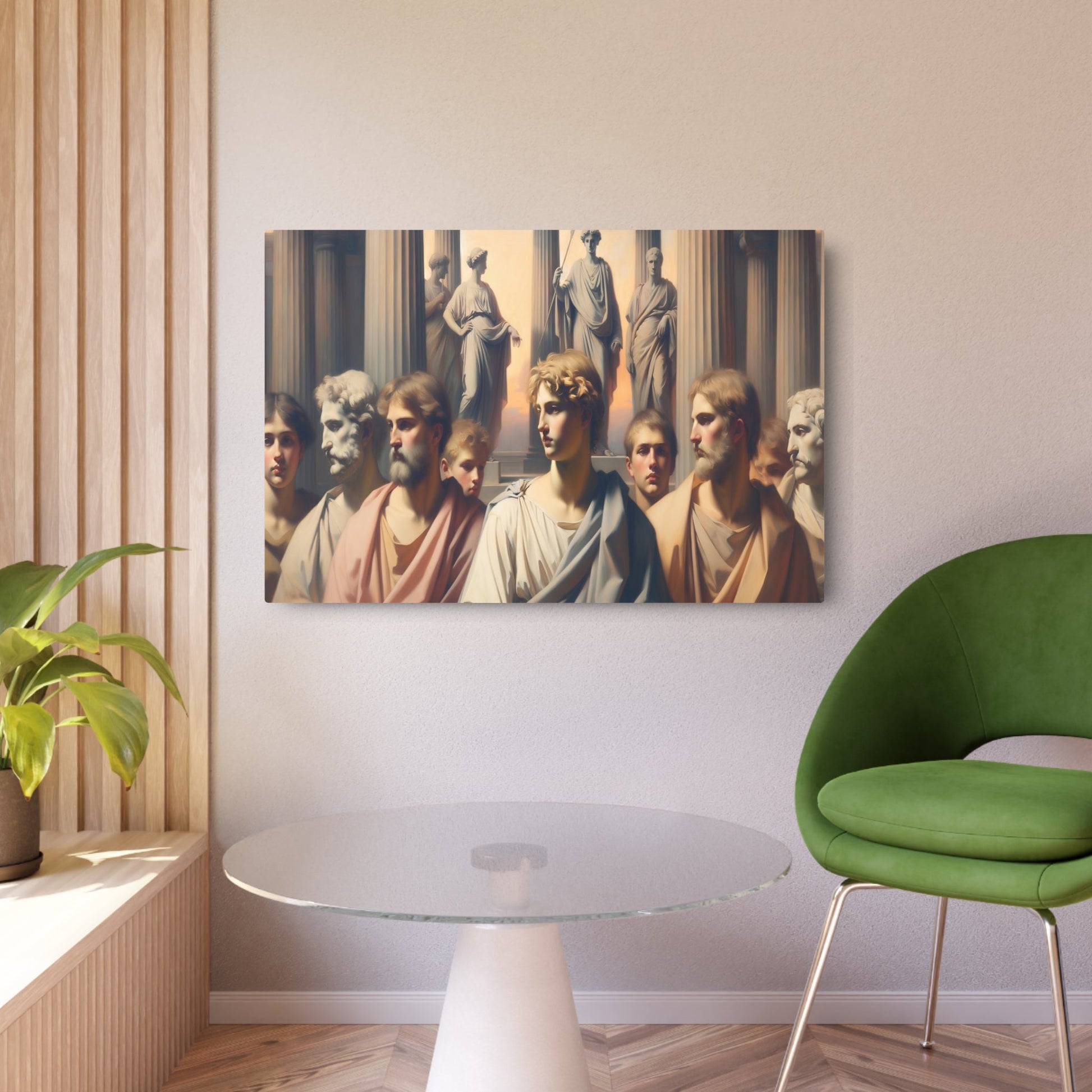 Metal Poster Art | "Neoclassicism Inspired Art Image - Western Art Styles Collection" - Metal Poster Art 36″ x 24″ (Horizontal) 0.12''