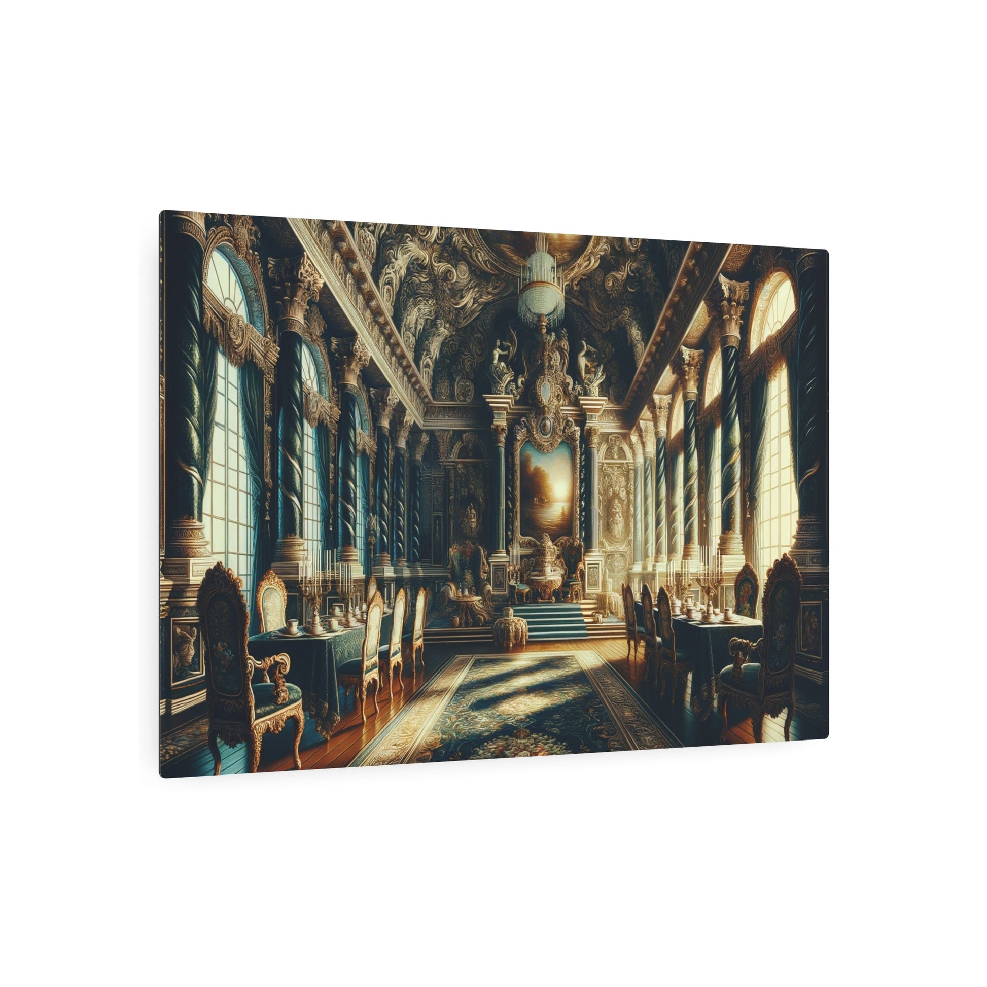 Metal Poster Art | "Baroque Style Western Art - Highly Detailed and Ornate Design with Dramatic Lighting and Intense Colors" - Metal Poster Art 36″ x 24″ (Horizontal) 0.12''