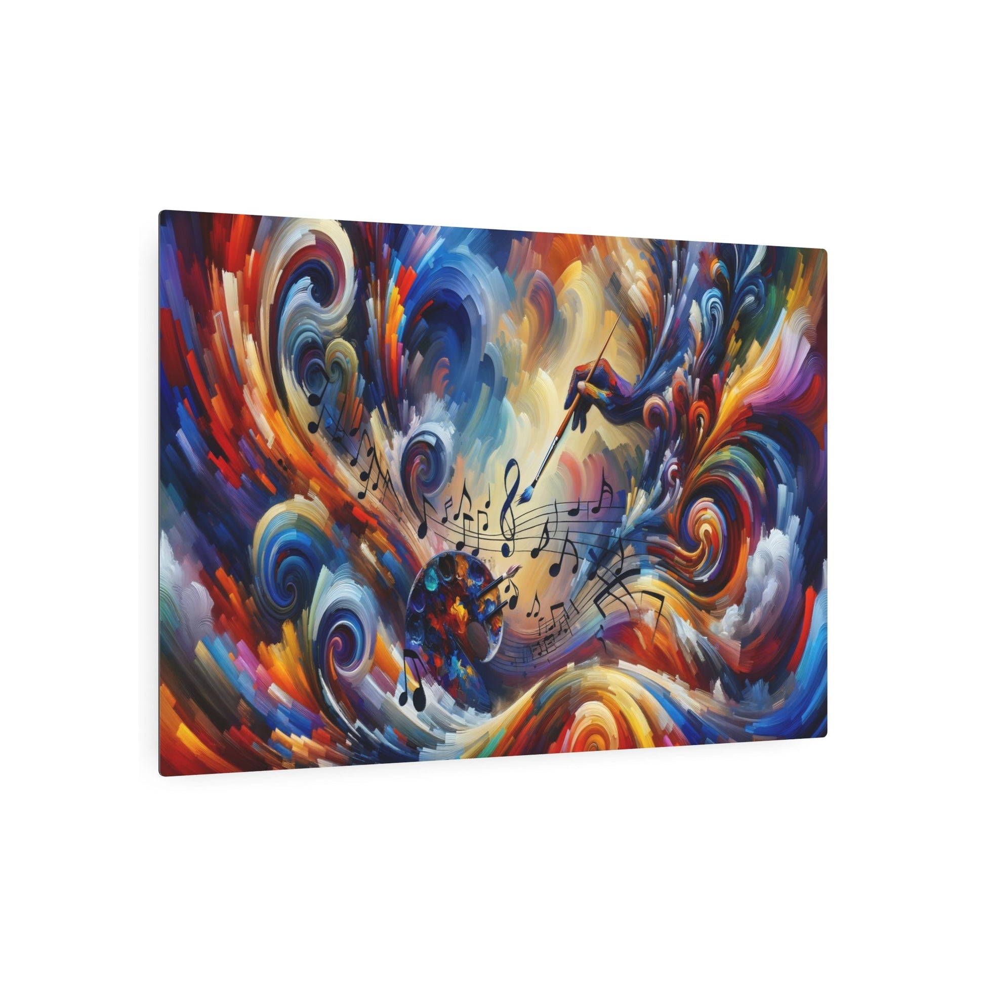 Metal Poster Art | "Expressionistic Western Art Style: Dynamic Fusion of Music and Art - Limited Edition Print" - Metal Poster Art 36″ x 24″ (Horizontal) 0.12''