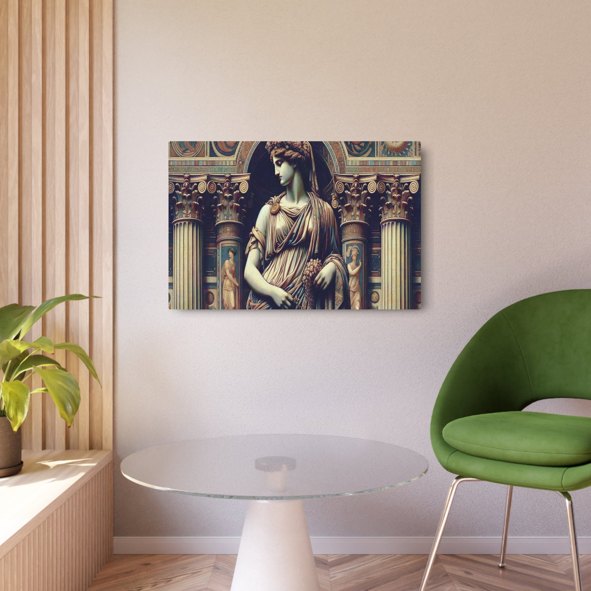 Metal Poster Art | "Neoclassical Artwork Inspired by Ancient Greek and Roman Themes - Detailed Western Neoclassicism Style Art with Harmonious Composition" - Metal Poster Art 36″ x 24″ (Horizontal) 0.12''