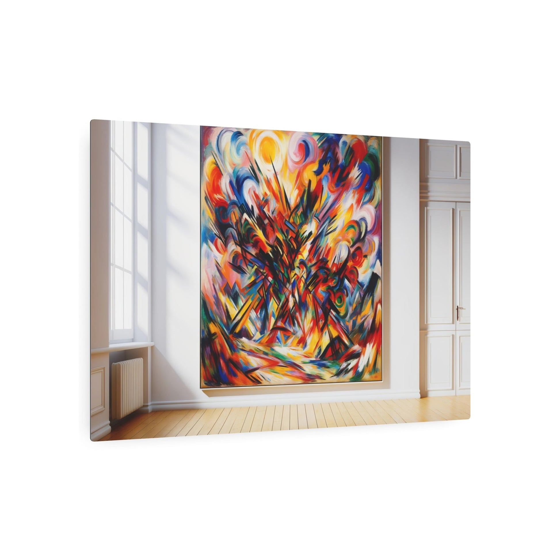 Metal Poster Art | "Vibrant Abstract Expressionist Painting - Modern & Contemporary Styles Art with Bold Brushstrokes and Strong Color Contrasts" - Metal Poster Art 36″ x 24″ (Horizontal) 0.12''