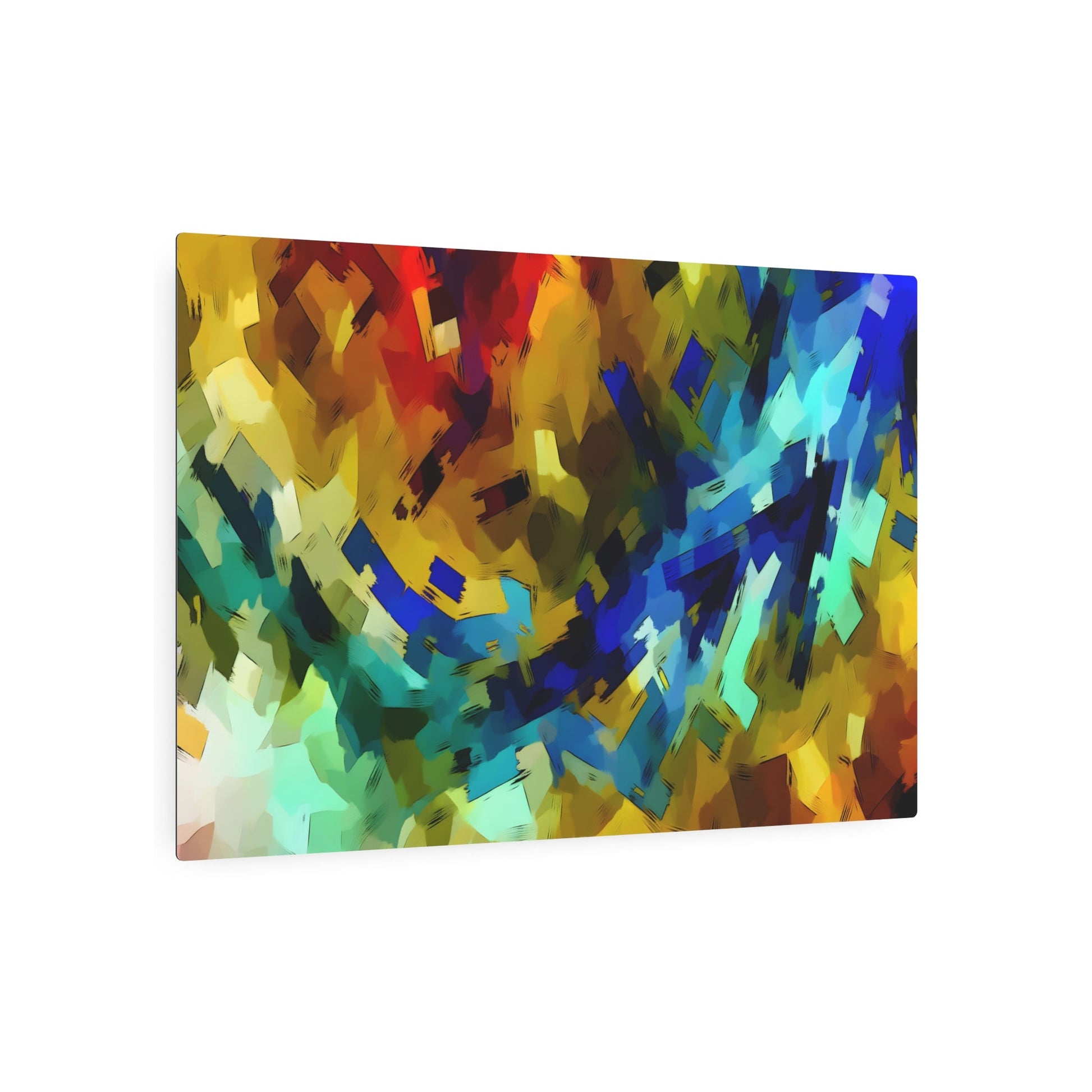 Metal Poster Art | "Vibrant Modern Abstract Expressionism Art - Emotional Intensity and Self-Expression Through Spontaneous Brushstrokes in Contemporary Styles" - Metal Poster Art 36″ x 24″ (Horizontal) 0.12''