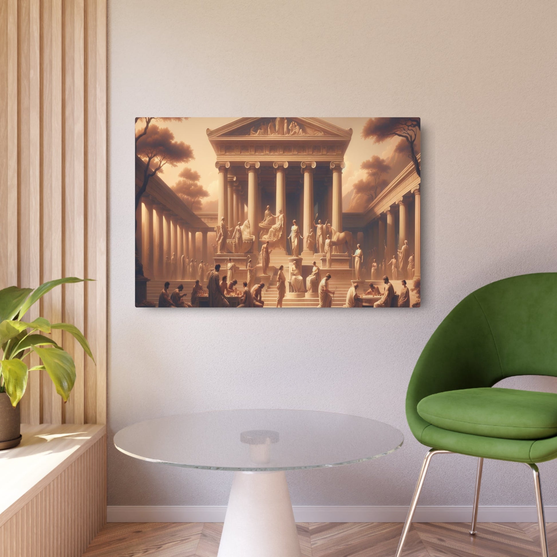 Metal Poster Art | "Neoclassical Greek Mythology Artwork - Western Art Styles Inspired Neoclassicism Scene" - Metal Poster Art 36″ x 24″ (Horizontal) 0.12''