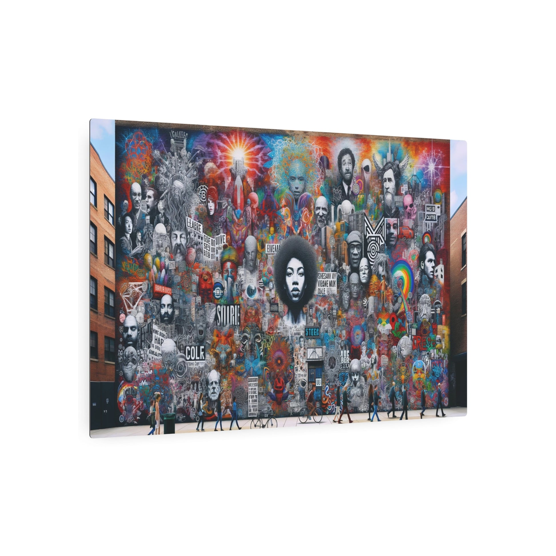 Metal Poster Art | "Vibrant and Colorful Street Art: Modern & Contemporary Style Showcase" - Metal Poster Art 36″ x 24″ (Horizontal) 0.12''