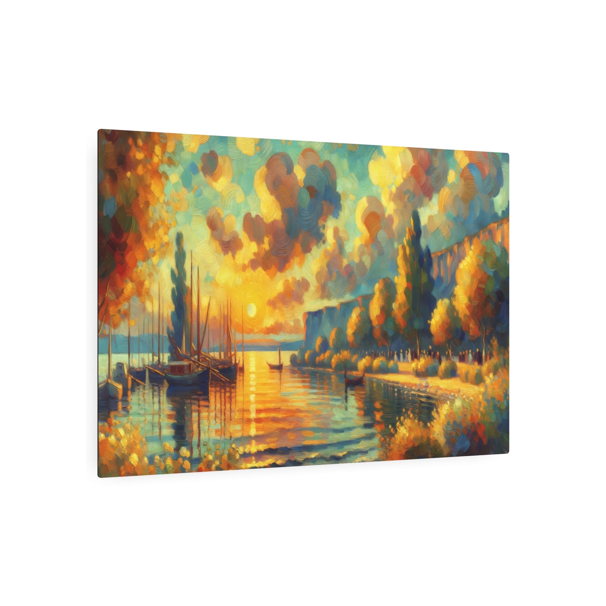 Metal Poster Art | "Impressionistic Vibrant Artwork Inspired by Monet, Renoir, Degas - Western Art Styles Collection in the Impressionism Sub - Metal Poster Art 36″ x 24″ (Horizontal) 0.12''