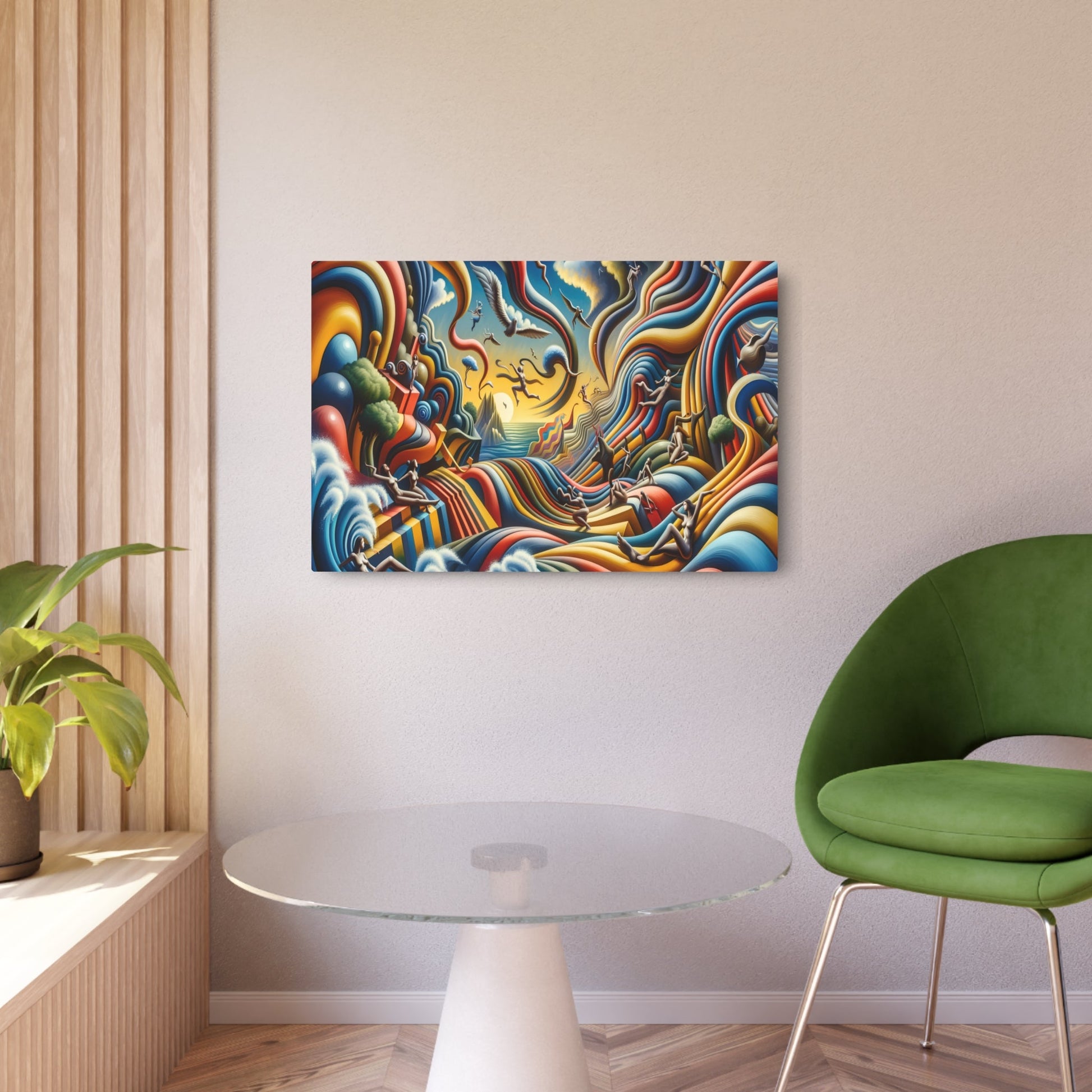 Metal Poster Art | "Vivid Dreamlike Surrealism Art - Modern & Contemporary Styles with Distorted Figures, Illogical Scenes, and Extraordinary Object Functions in a - Metal Poster Art 36″ x 24″ (Horizontal) 0.12''