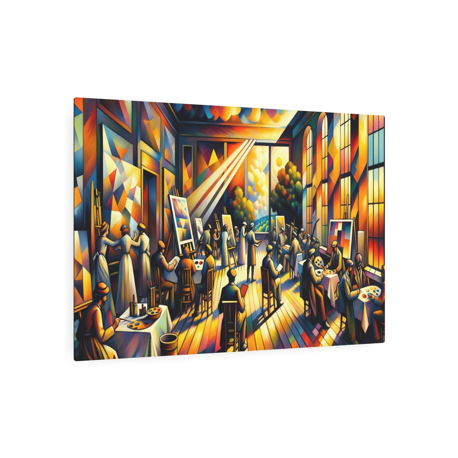 Metal Poster Art | "Post - Impressionism Inspired Painting: Embodying Classic Techniques and Distinctive Brush Strokes - Western Art Styles Collection" - Metal Poster Art 36″ x 24″ (Horizontal) 0.12''