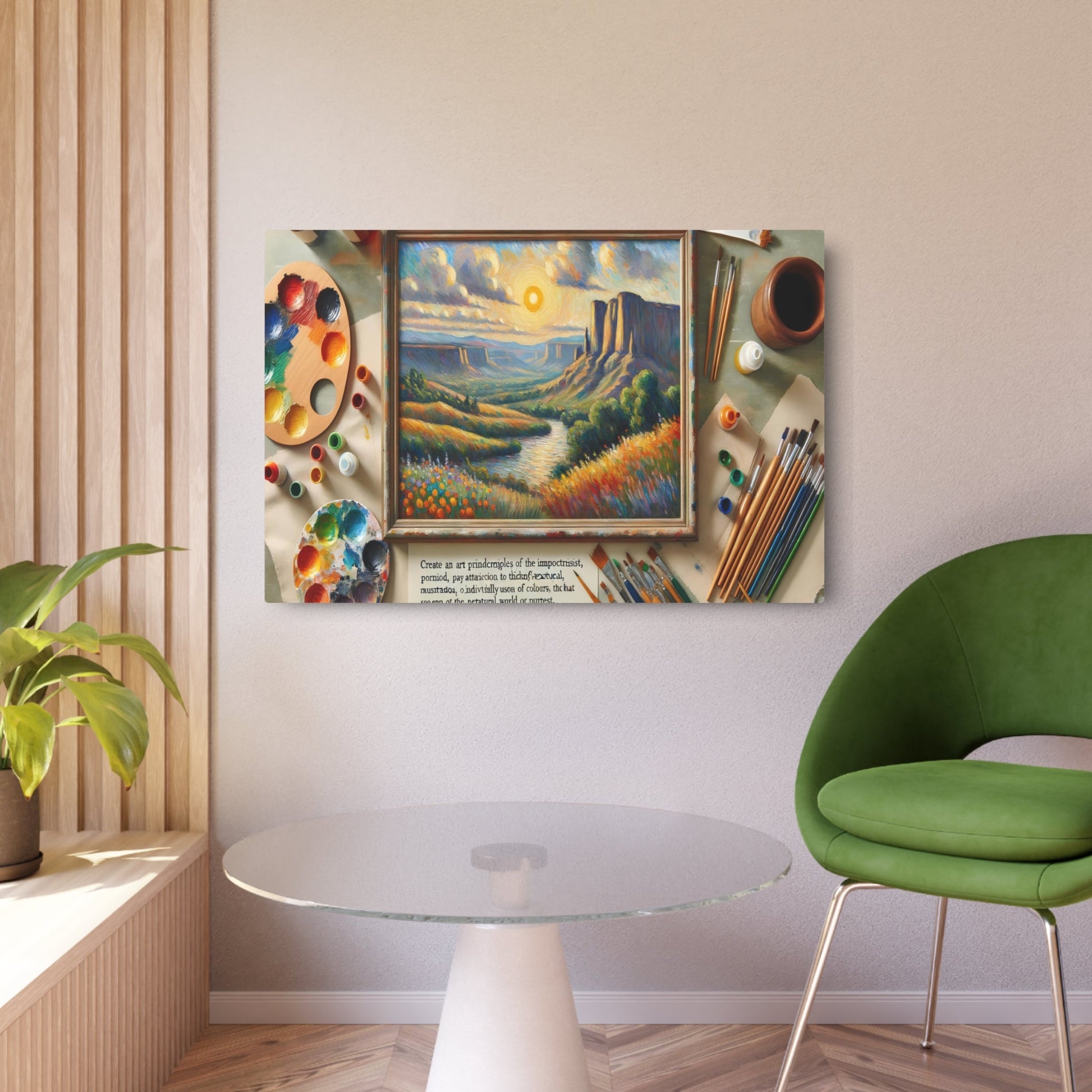 Metal Poster Art | "Western Art Styles: Expressive Post - Impressionist Masterpiece with Bold Brushstrokes and Vibrant Colors - Emotional Representation of Scenery" - Metal Poster Art 36″ x 24″ (Horizontal) 0.12''