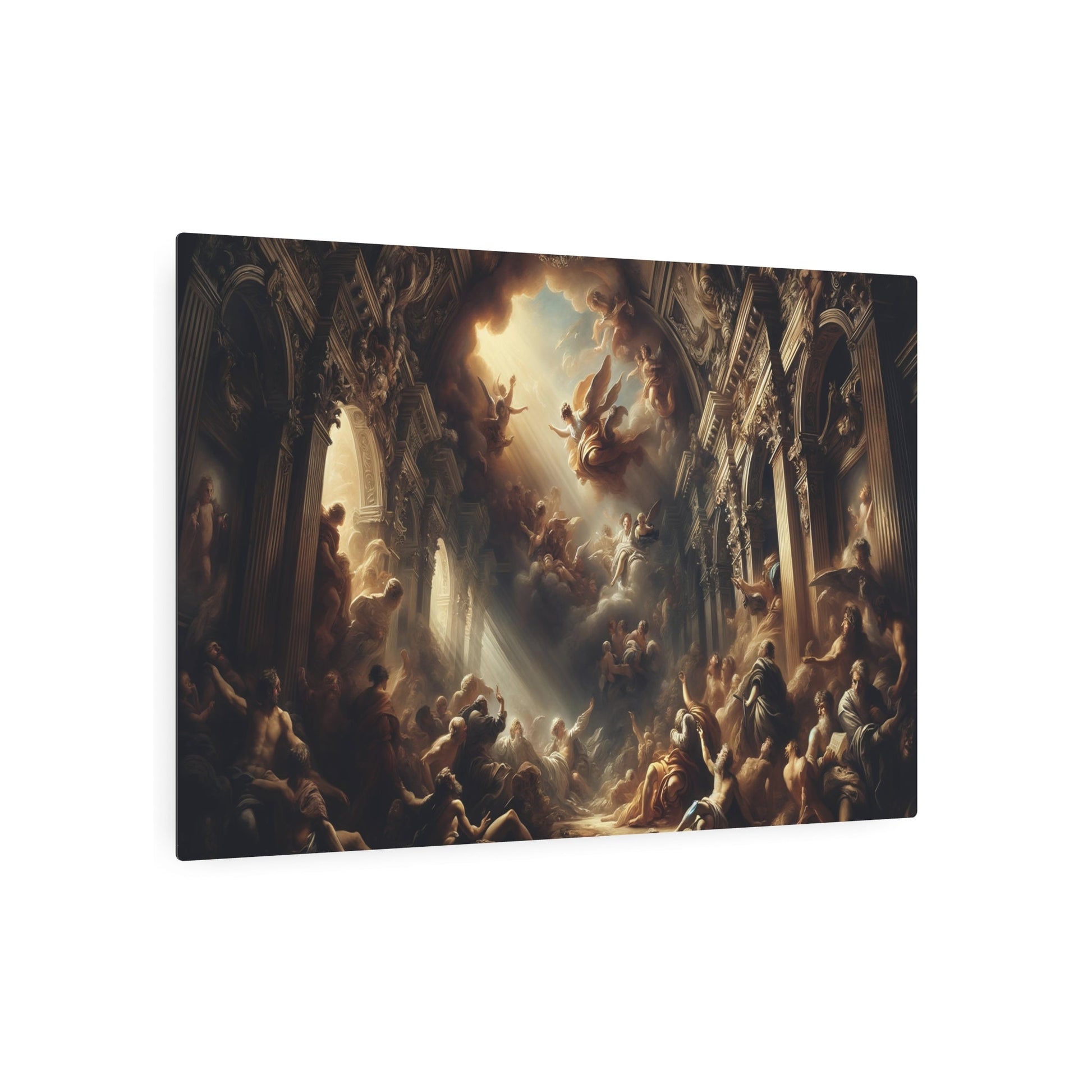 Metal Poster Art | "Baroque Artwork - Intricate Detail, Dramatic Light and Shadow Play: Expressive Emotion in Western Art Styles Collection" - Metal Poster Art 36″ x 24″ (Horizontal) 0.12''