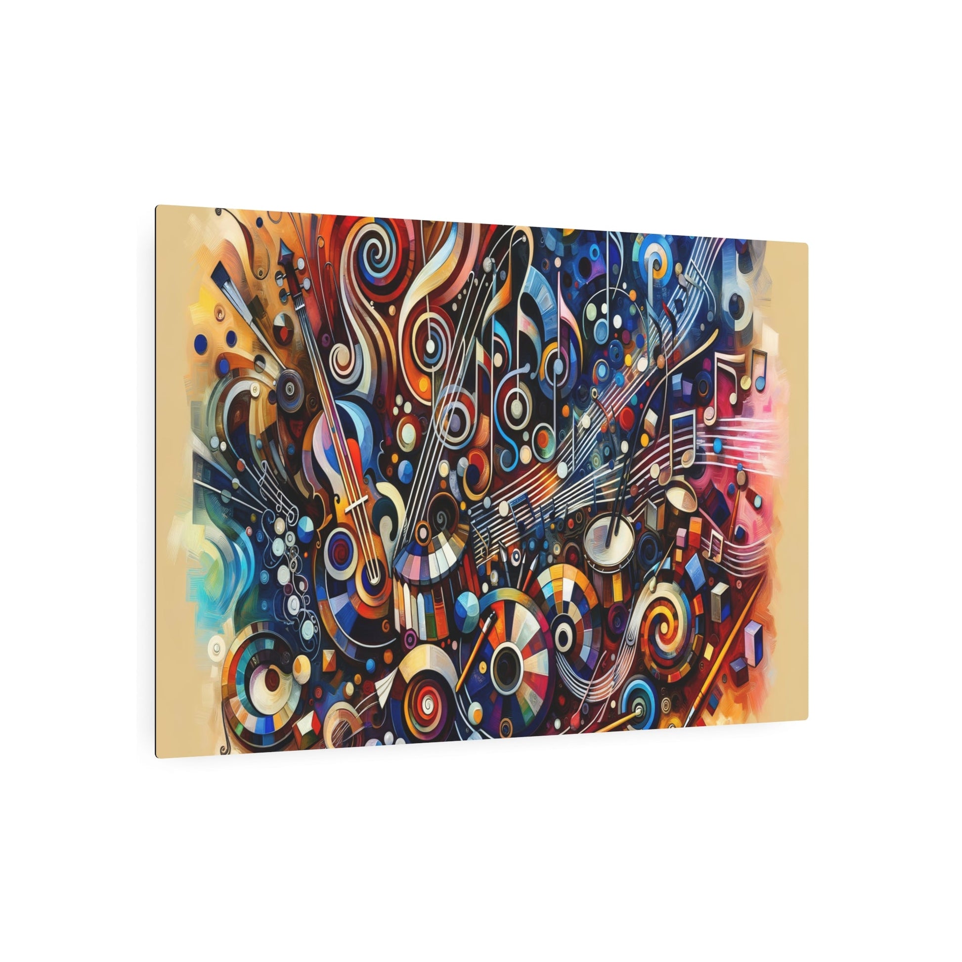 Metal Poster Art | "Modern Abstract Expressionist Artwork Inspired by Music and Art - Contemporary Style Abstract Expressionism" - Metal Poster Art 36″ x 24″ (Horizontal) 0.12''