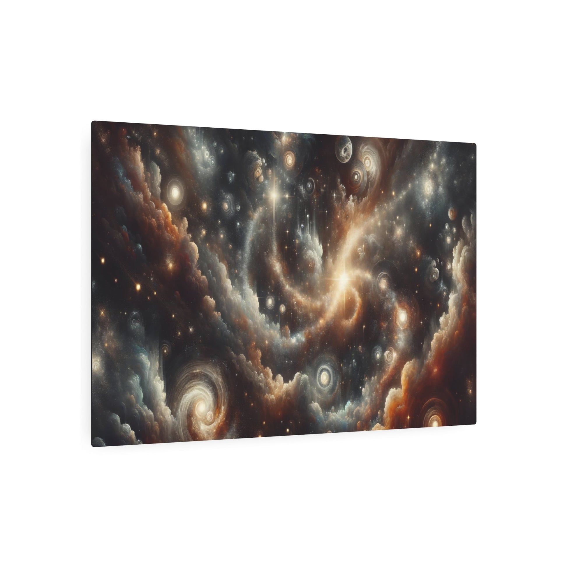 Metal Poster Art | "Baroque - Style Celestial Bodies Artwork - Western Art Styles Collection" - Metal Poster Art 36″ x 24″ (Horizontal) 0.12''