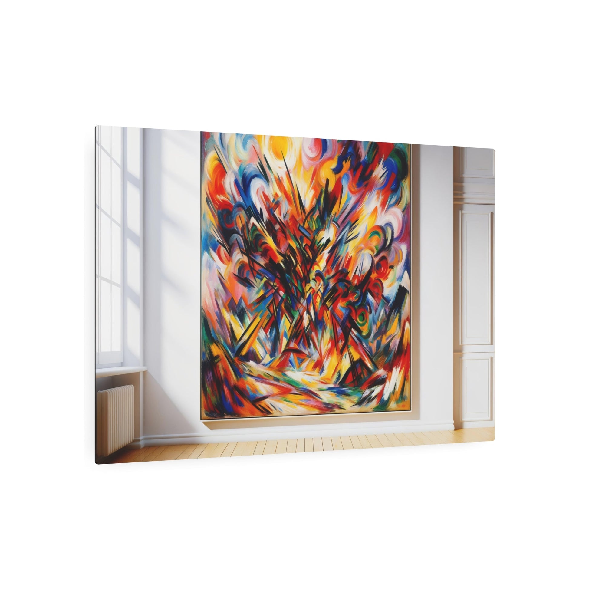 Metal Poster Art | "Vibrant Abstract Expressionist Painting - Modern & Contemporary Styles Art with Bold Brushstrokes and Strong Color Contrasts" - Metal Poster Art 36″ x 24″ (Horizontal) 0.12''