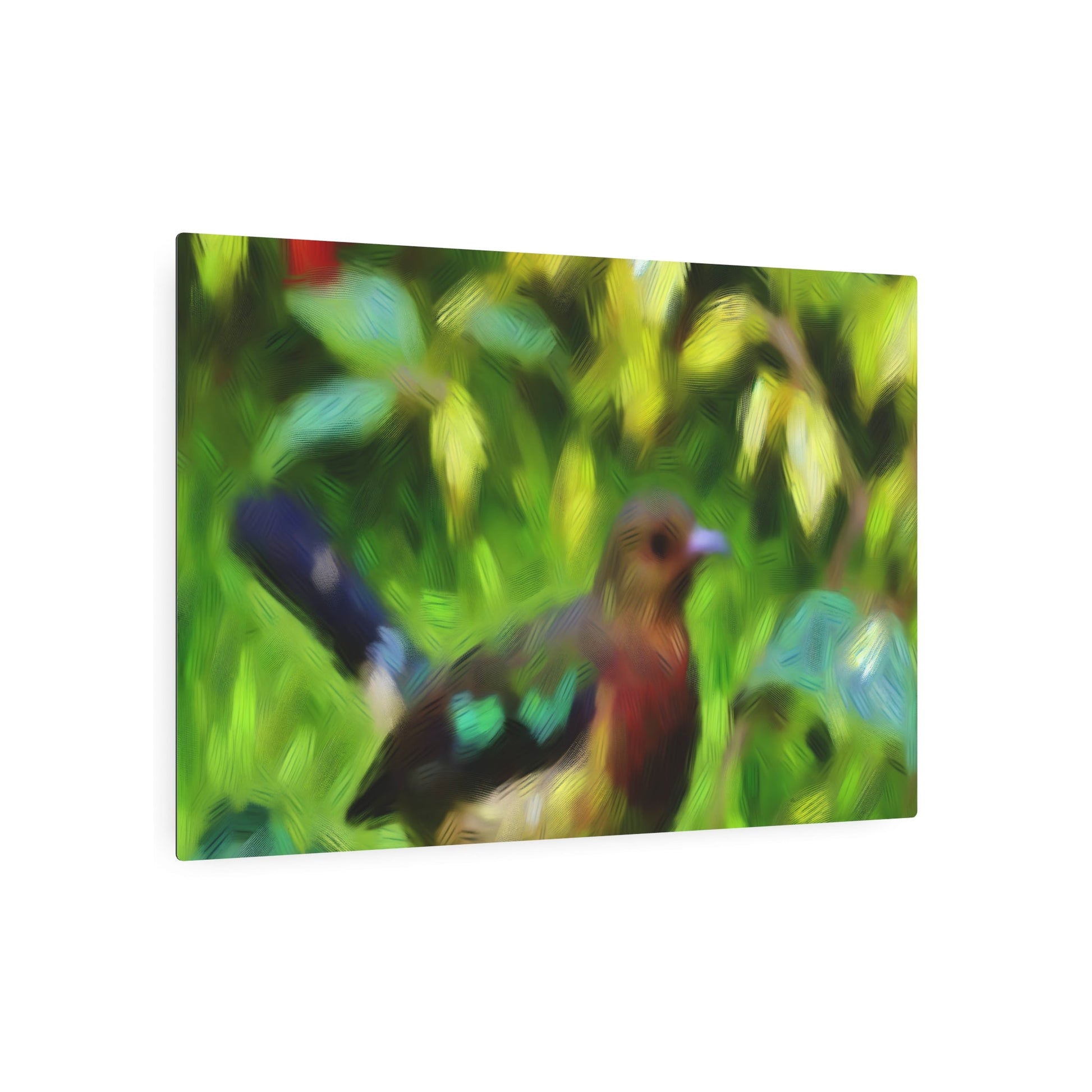 Metal Poster Art | "Impressionist Western Art Style - Nature-Inspired Bird Painting in Impressionism" - Metal Poster Art 36″ x 24″ (Horizontal) 0.12''