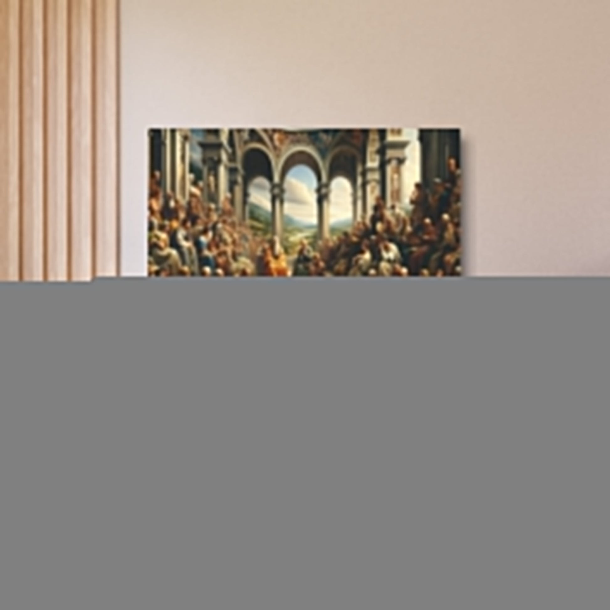 Metal Poster Art | "Renaissance Art Style Features: Realistic Human Figures, Linear Perspective & Naturalistic Light in Western Art Styles - Including Lush Landscapes - Metal Poster Art 36″ x 24″ (Horizontal) 0.12''