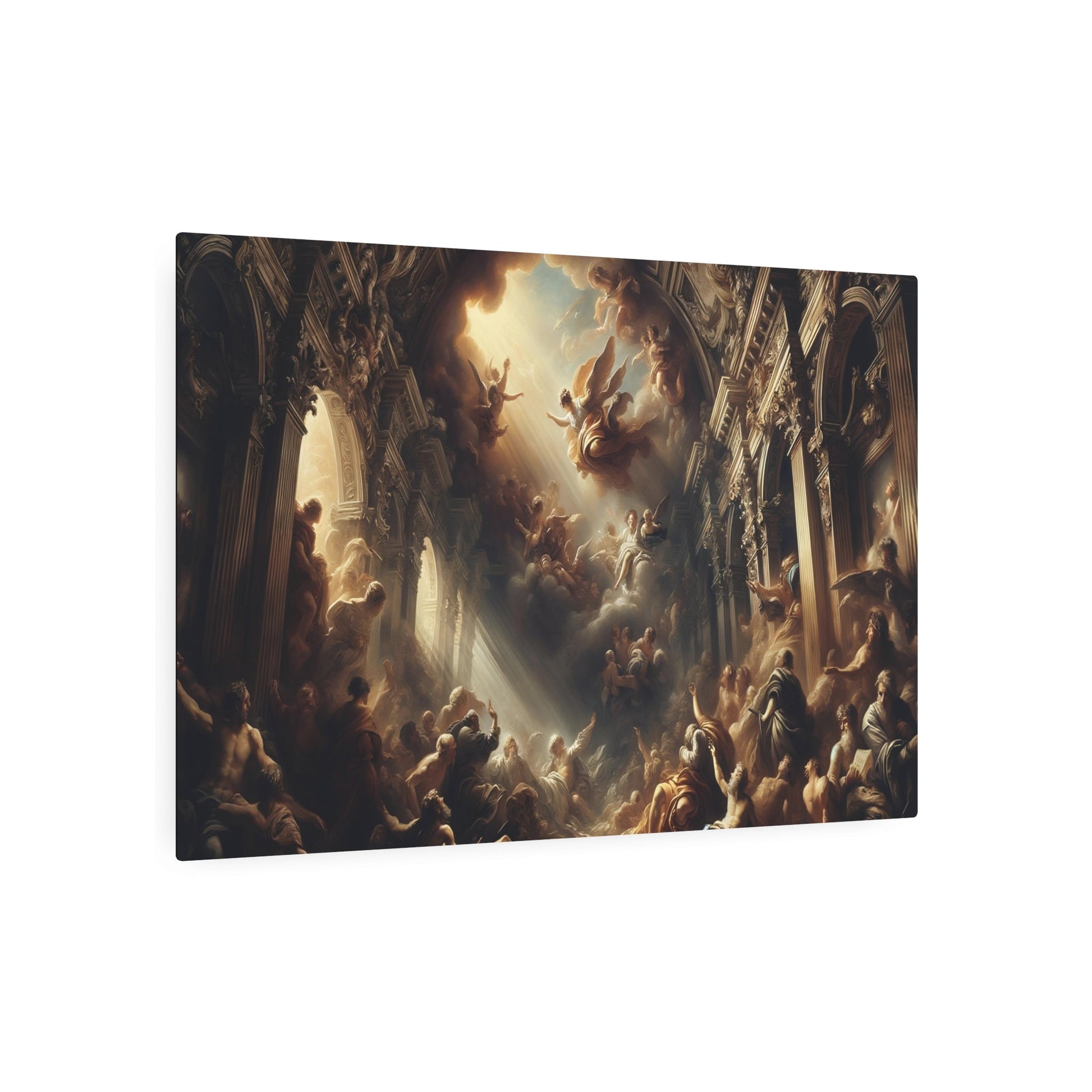 Metal Poster Art | "Baroque Artwork - Intricate Detail, Dramatic Light and Shadow Play: Expressive Emotion in Western Art Styles Collection" - Metal Poster Art 36″ x 24″ (Horizontal) 0.12''