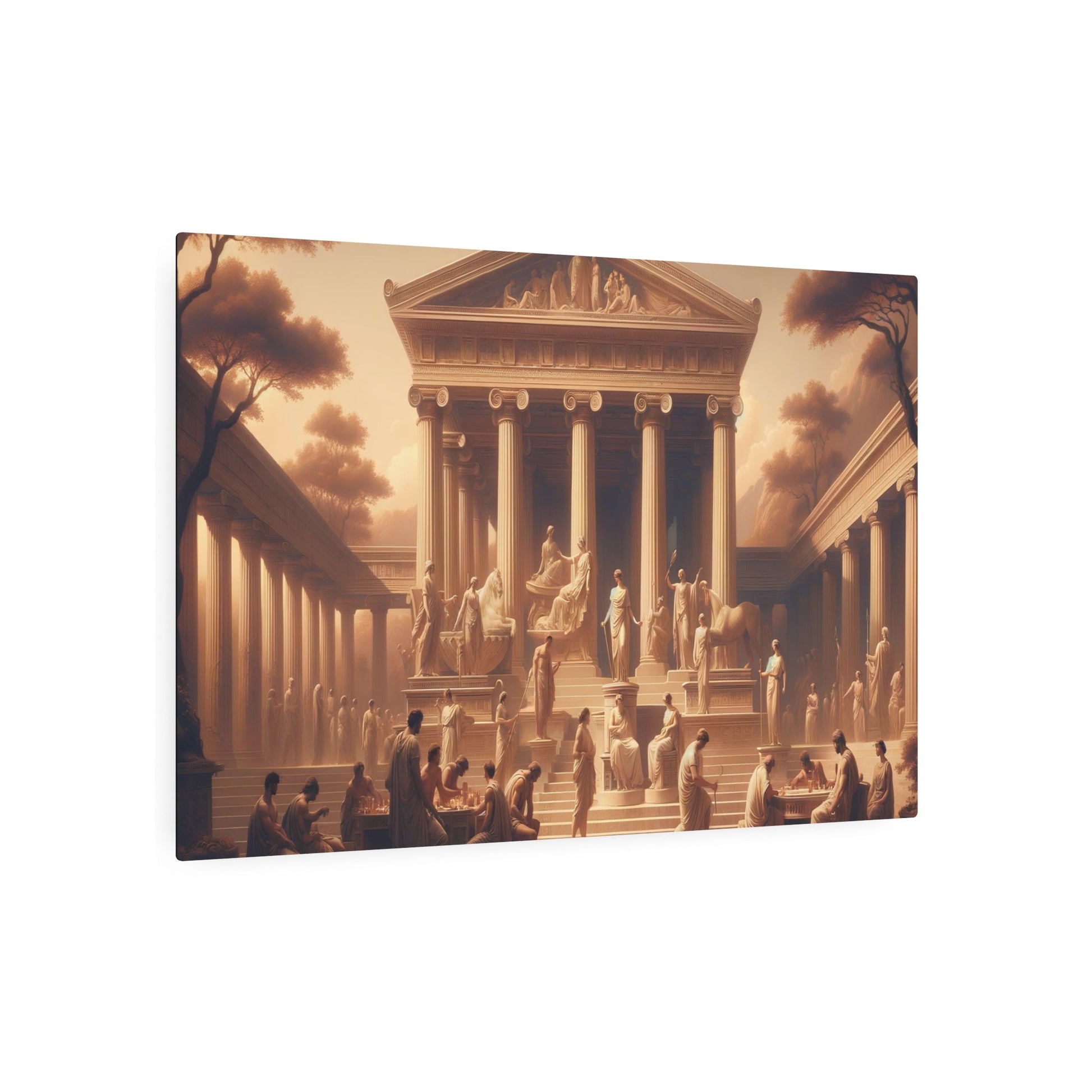 Metal Poster Art | "Neoclassical Greek Mythology Artwork - Western Art Styles Inspired Neoclassicism Scene" - Metal Poster Art 36″ x 24″ (Horizontal) 0.12''