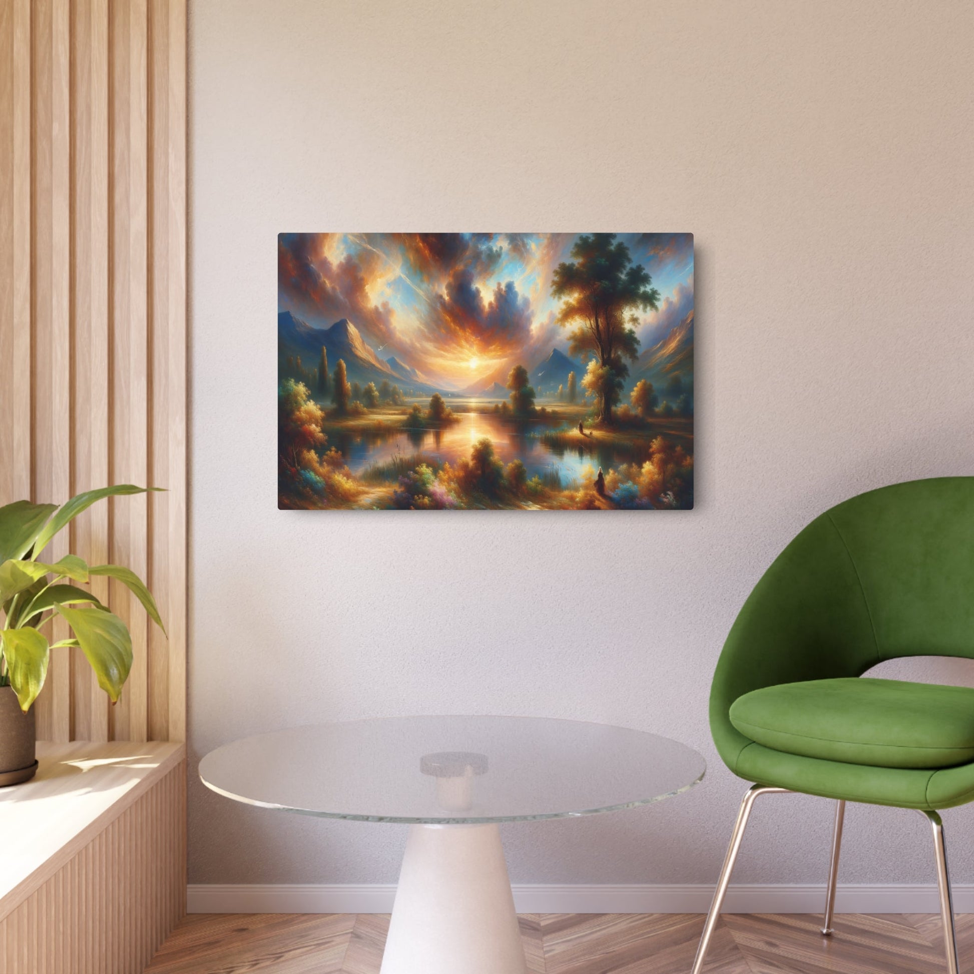 Metal Poster Art | "Romanticism Era Artwork: Expressive Emotion and Nature's Beauty Highlighted in Dramatic Light and Intense Color - Western Art Styles - Metal Poster Art 36″ x 24″ (Horizontal) 0.12''