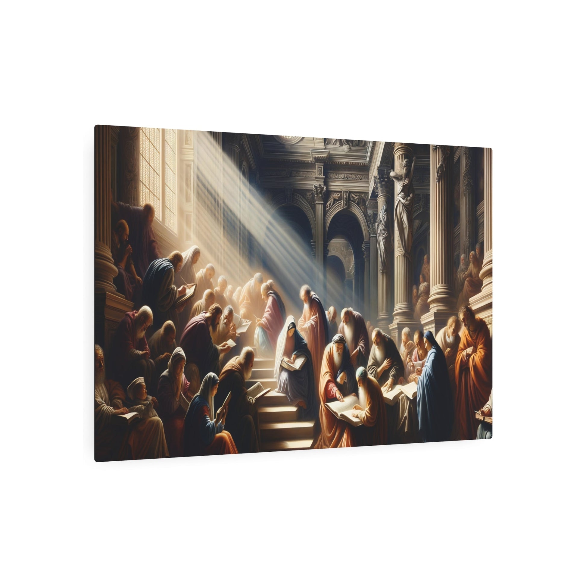 Metal Poster Art | "Renaissance Era Chiaroscuro Artwork - Detailed Human Forms & Religious Imagery in Western Art Styles Collection" - Metal Poster Art 36″ x 24″ (Horizontal) 0.12''