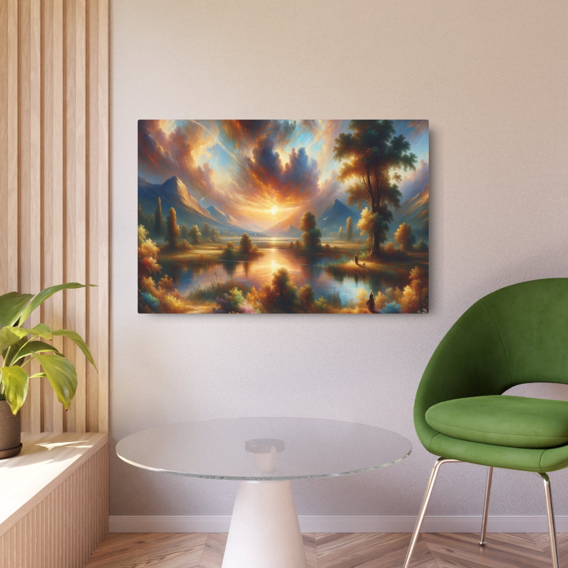 Metal Poster Art | "Romanticism Era Artwork: Expressive Emotion and Nature's Beauty Highlighted in Dramatic Light and Intense Color - Western Art Styles - Metal Poster Art 36″ x 24″ (Horizontal) 0.12''