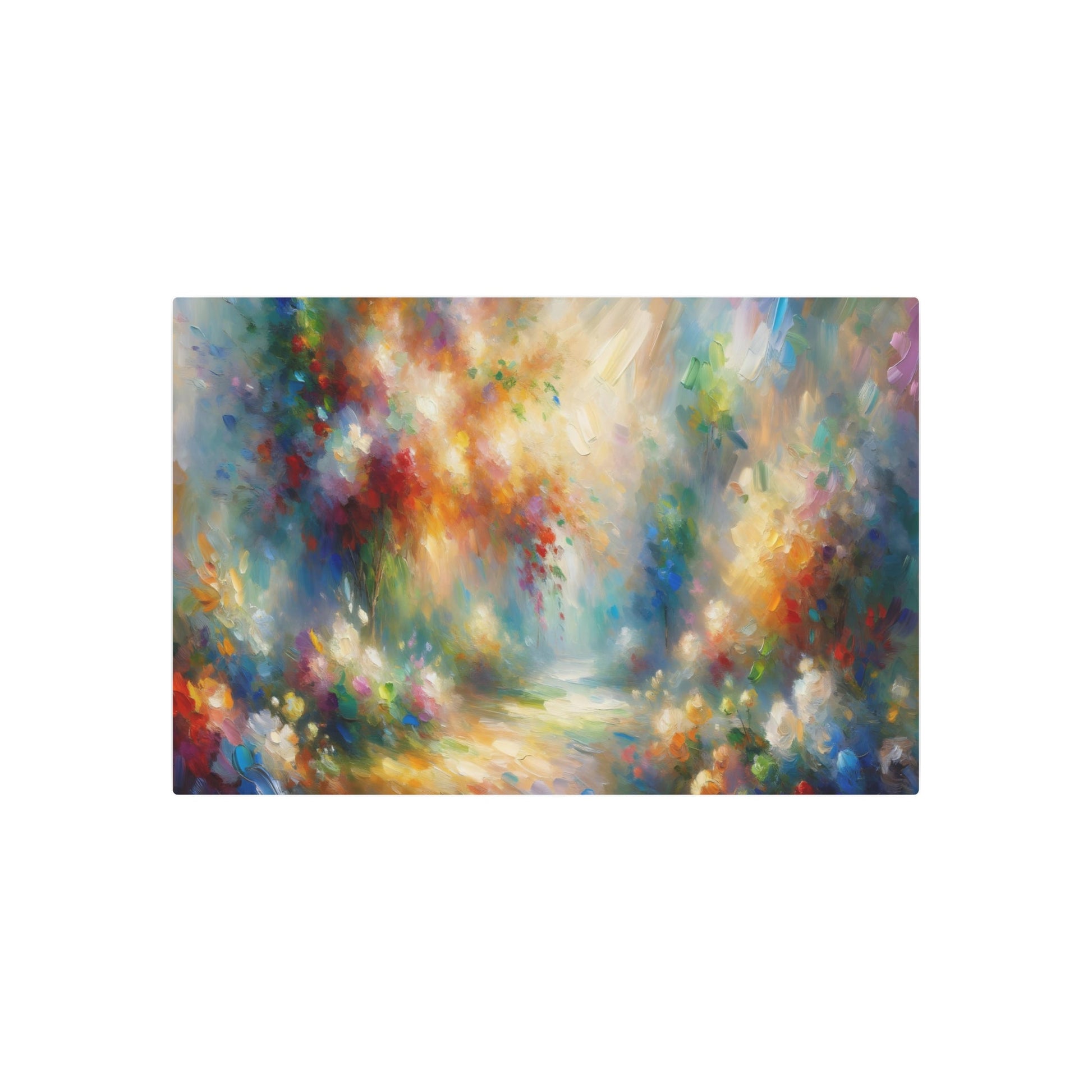 Metal Poster Art | "Impressionist Western Art Style Painting with Vibrant Colors and Visible Brush Strokes - Displaying Vivid Play of Light" - Metal Poster Art 36″ x 24″ (Horizontal) 0.12''