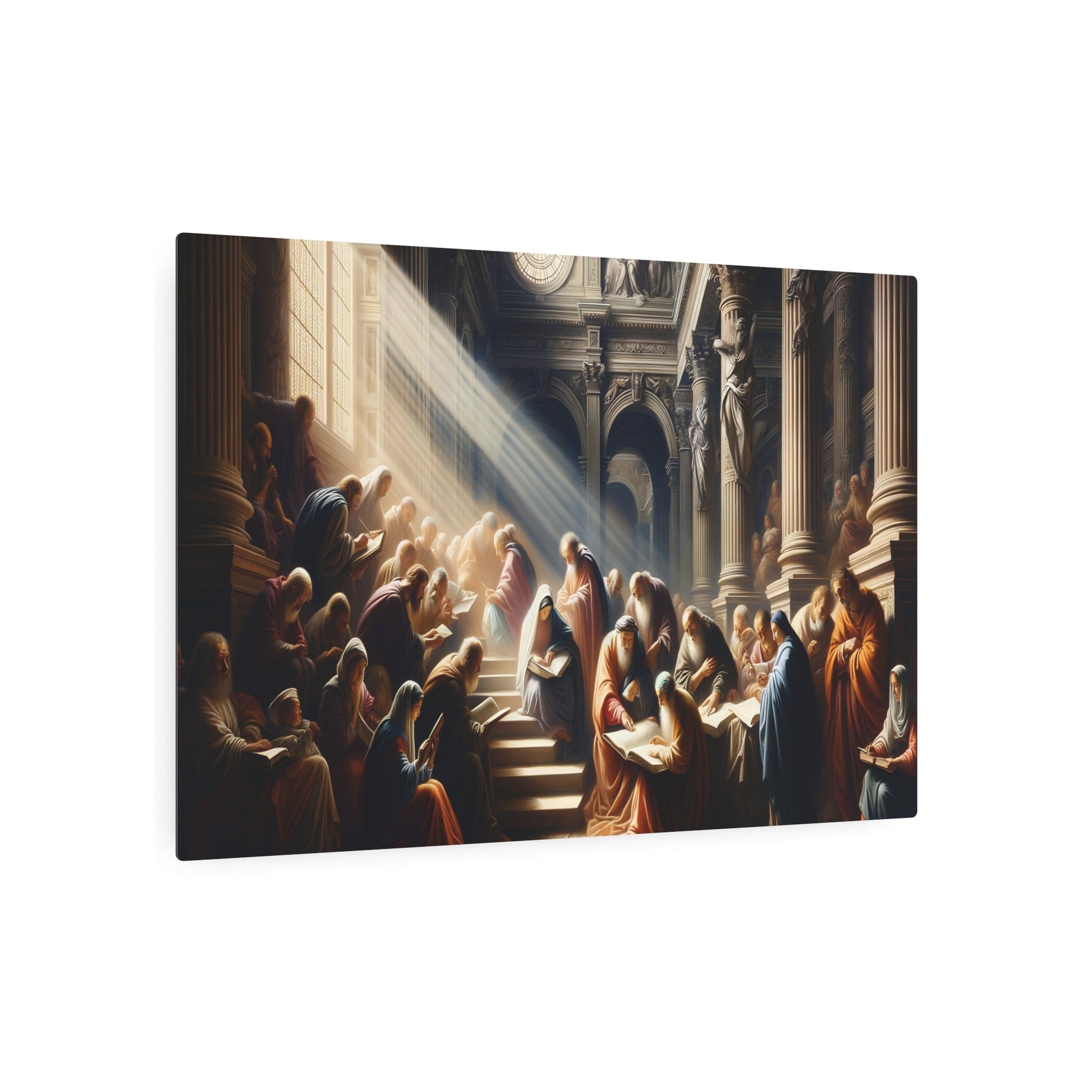 Metal Poster Art | "Renaissance Era Chiaroscuro Artwork - Detailed Human Forms & Religious Imagery in Western Art Styles Collection" - Metal Poster Art 36″ x 24″ (Horizontal) 0.12''