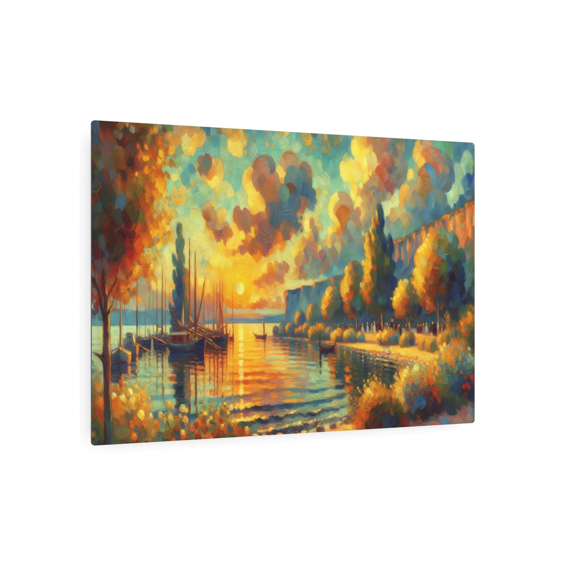 Metal Poster Art | "Impressionistic Vibrant Artwork Inspired by Monet, Renoir, Degas - Western Art Styles Collection in the Impressionism Sub - Metal Poster Art 36″ x 24″ (Horizontal) 0.12''