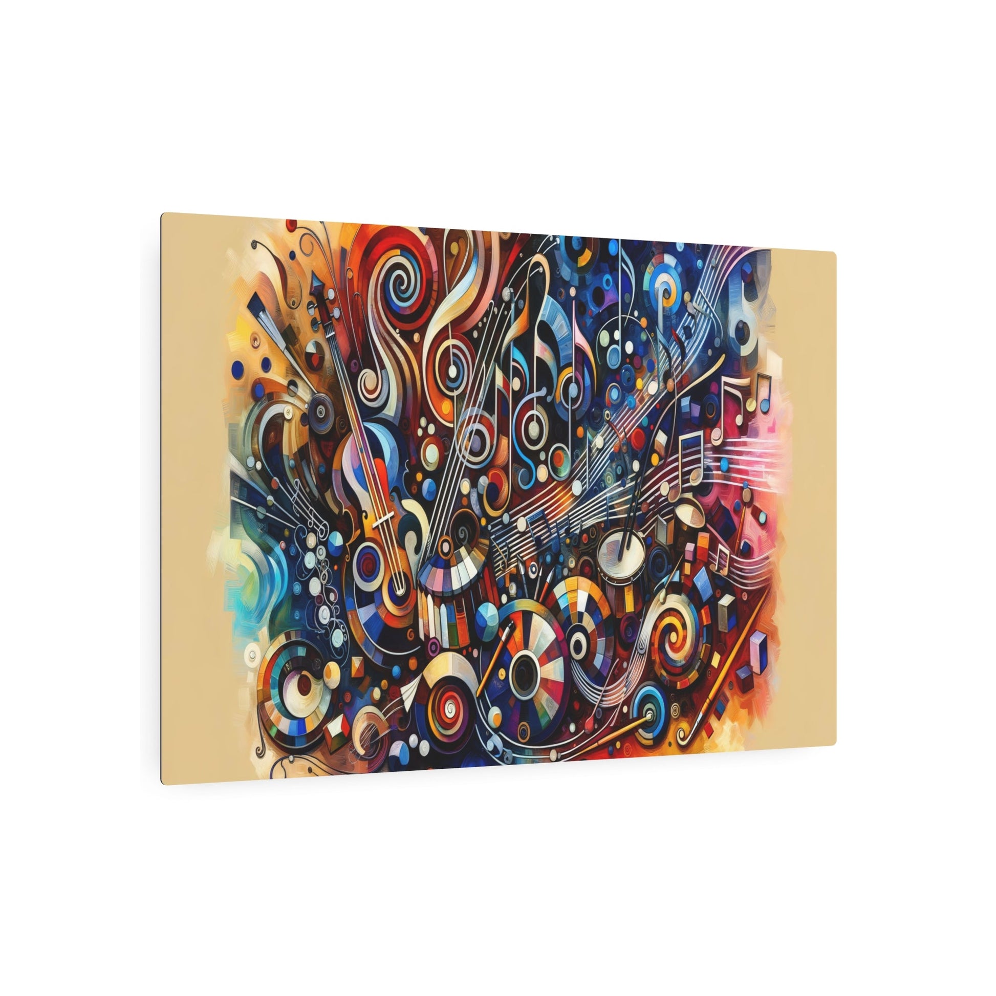 Metal Poster Art | "Modern Abstract Expressionist Artwork Inspired by Music and Art - Contemporary Style Abstract Expressionism" - Metal Poster Art 36″ x 24″ (Horizontal) 0.12''