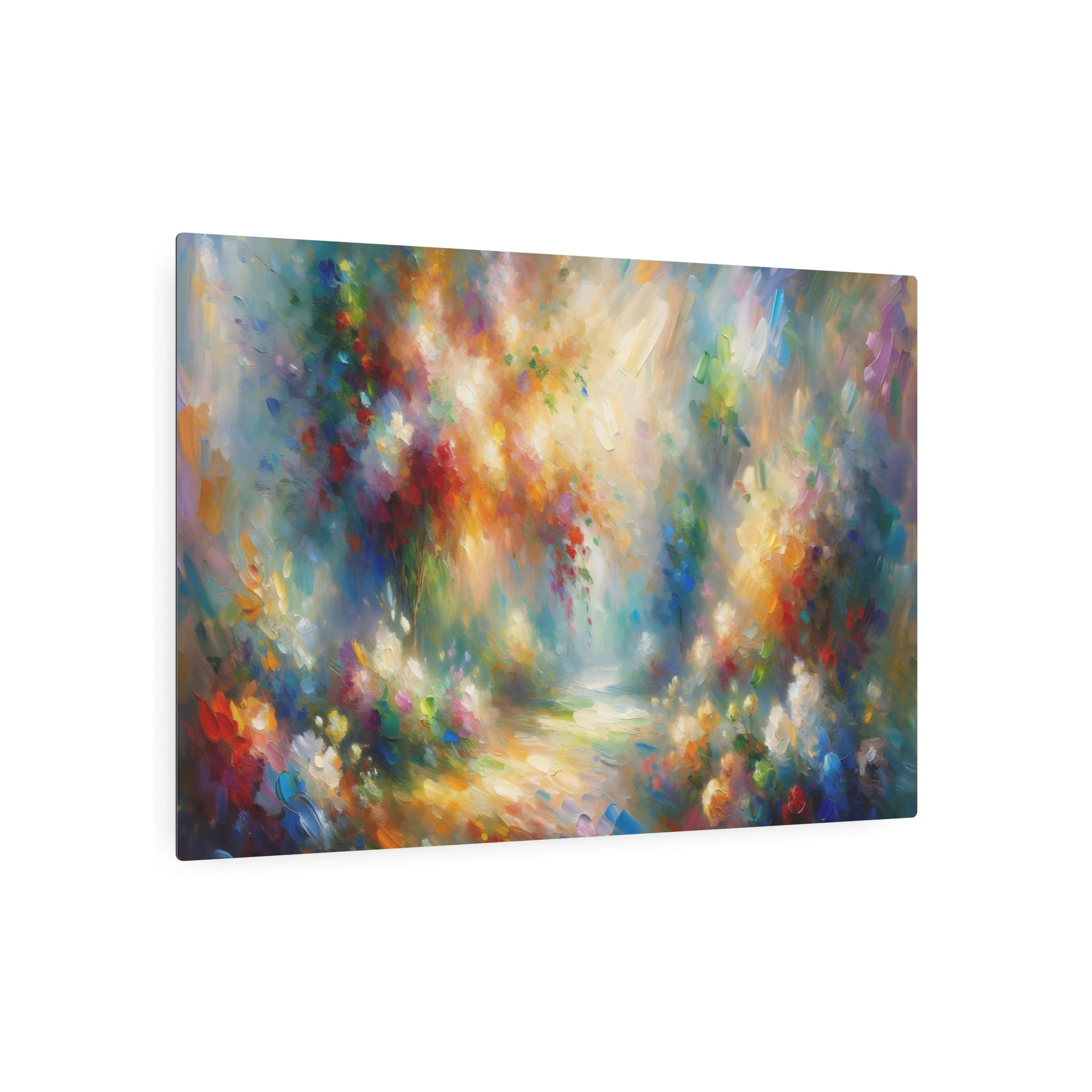 Metal Poster Art | "Impressionist Western Art Style Painting with Vibrant Colors and Visible Brush Strokes - Displaying Vivid Play of Light" - Metal Poster Art 36″ x 24″ (Horizontal) 0.12''