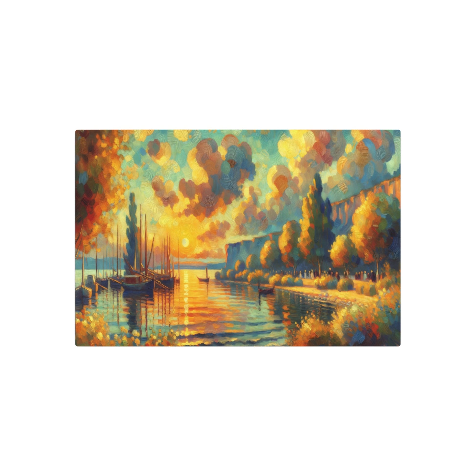 Metal Poster Art | "Impressionistic Vibrant Artwork Inspired by Monet, Renoir, Degas - Western Art Styles Collection in the Impressionism Sub - Metal Poster Art 36″ x 24″ (Horizontal) 0.12''