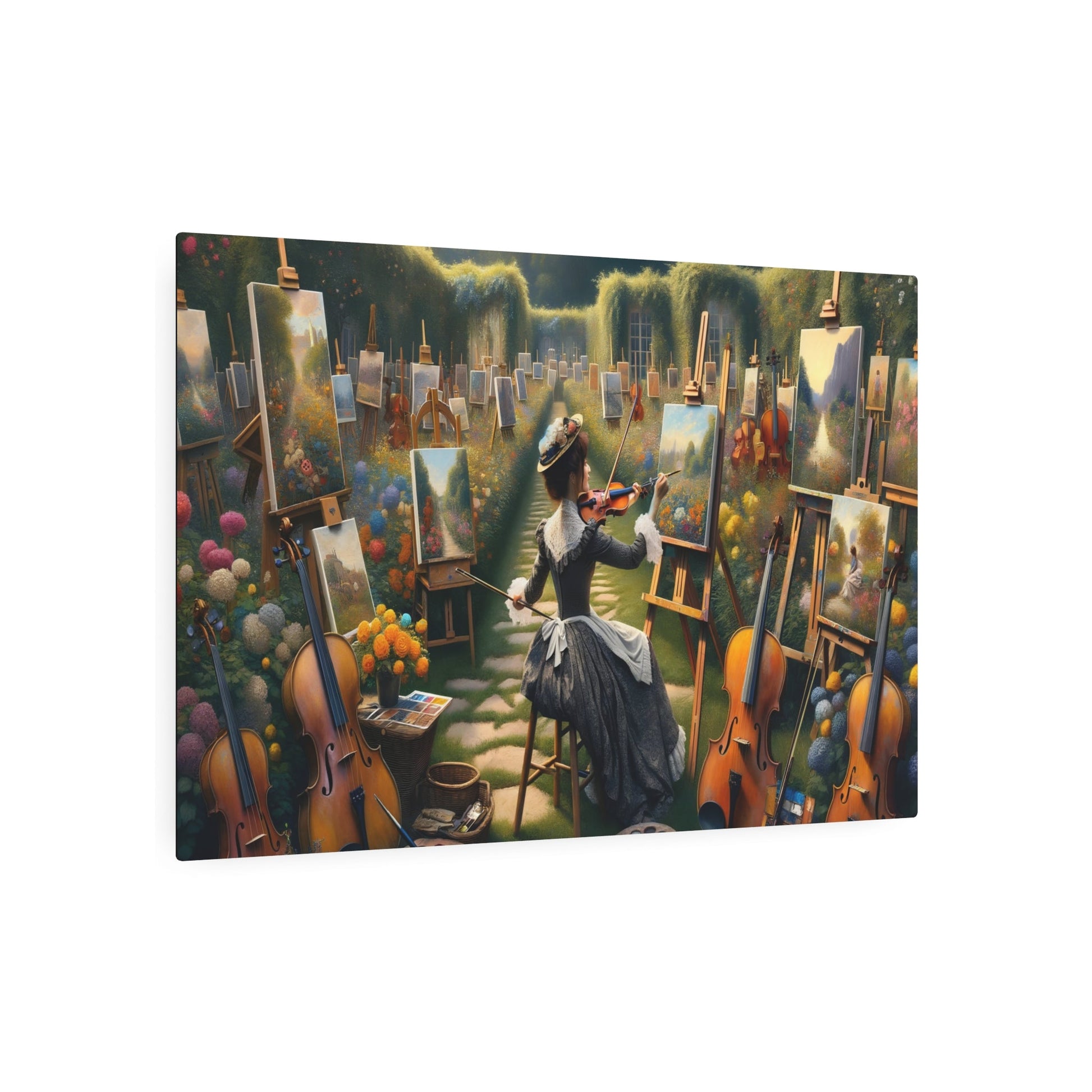 Metal Poster Art | "Impressionist Style Western Art - Fusion of Music and Art Elements" - Metal Poster Art 36″ x 24″ (Horizontal) 0.12''