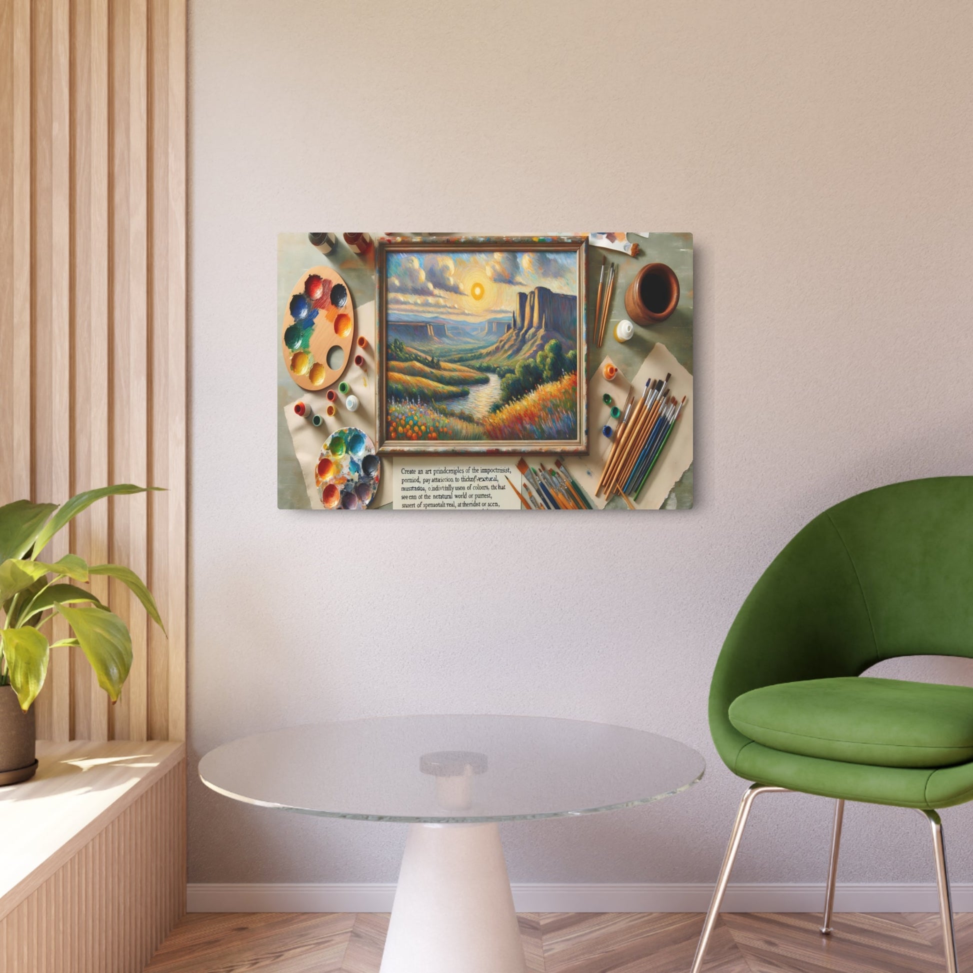 Metal Poster Art | "Western Art Styles: Expressive Post - Impressionist Masterpiece with Bold Brushstrokes and Vibrant Colors - Emotional Representation of Scenery" - Metal Poster Art 36″ x 24″ (Horizontal) 0.12''