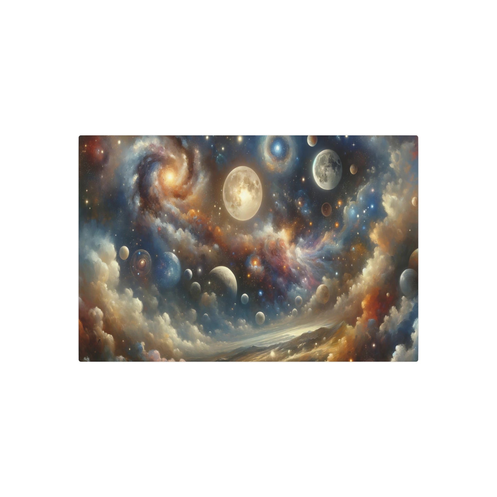 Metal Poster Art | "Romanticism Style Western Art: Celestial Bodies & Cosmological Phenomena Inspired Artwork" - Metal Poster Art 36″ x 24″ (Horizontal) 0.12''