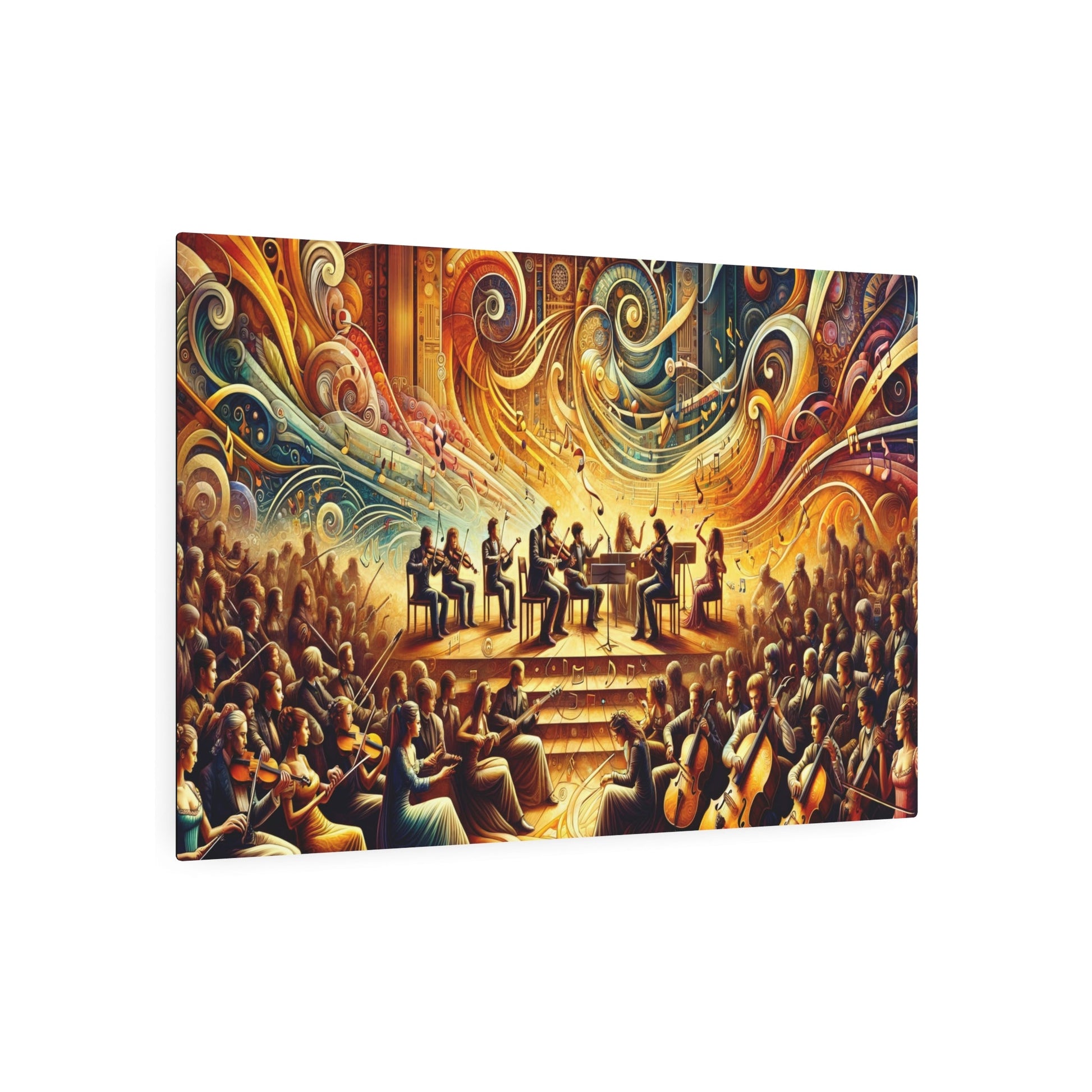 Metal Poster Art | "Renaissance Art Style Fusion of Music and Art - Unique Interpretation in Western Art Styles Collection" - Metal Poster Art 36″ x 24″ (Horizontal) 0.12''