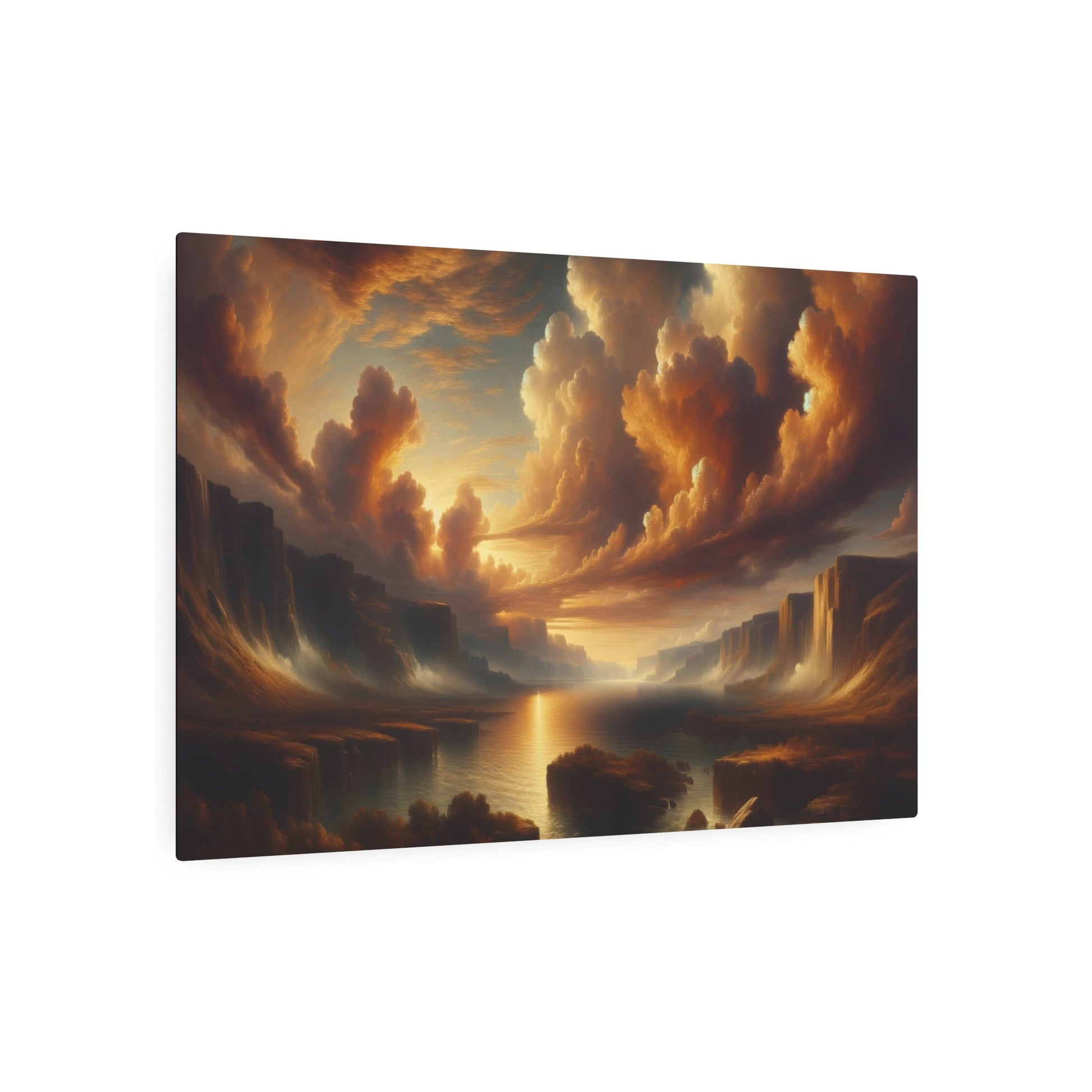 Metal Poster Art | "Expressive Romanticism Style Western Art Image - Emotive Qualities Inspired by Romanticism Art Movement" - Metal Poster Art 36″ x 24″ (Horizontal) 0.12''