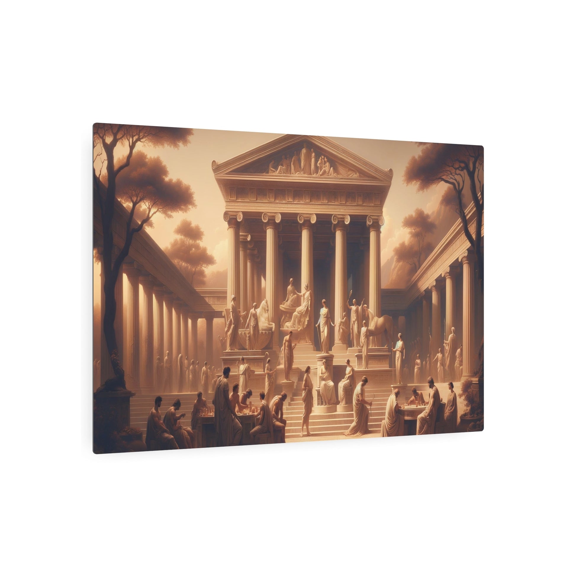 Metal Poster Art | "Neoclassical Greek Mythology Artwork - Western Art Styles Inspired Neoclassicism Scene" - Metal Poster Art 36″ x 24″ (Horizontal) 0.12''