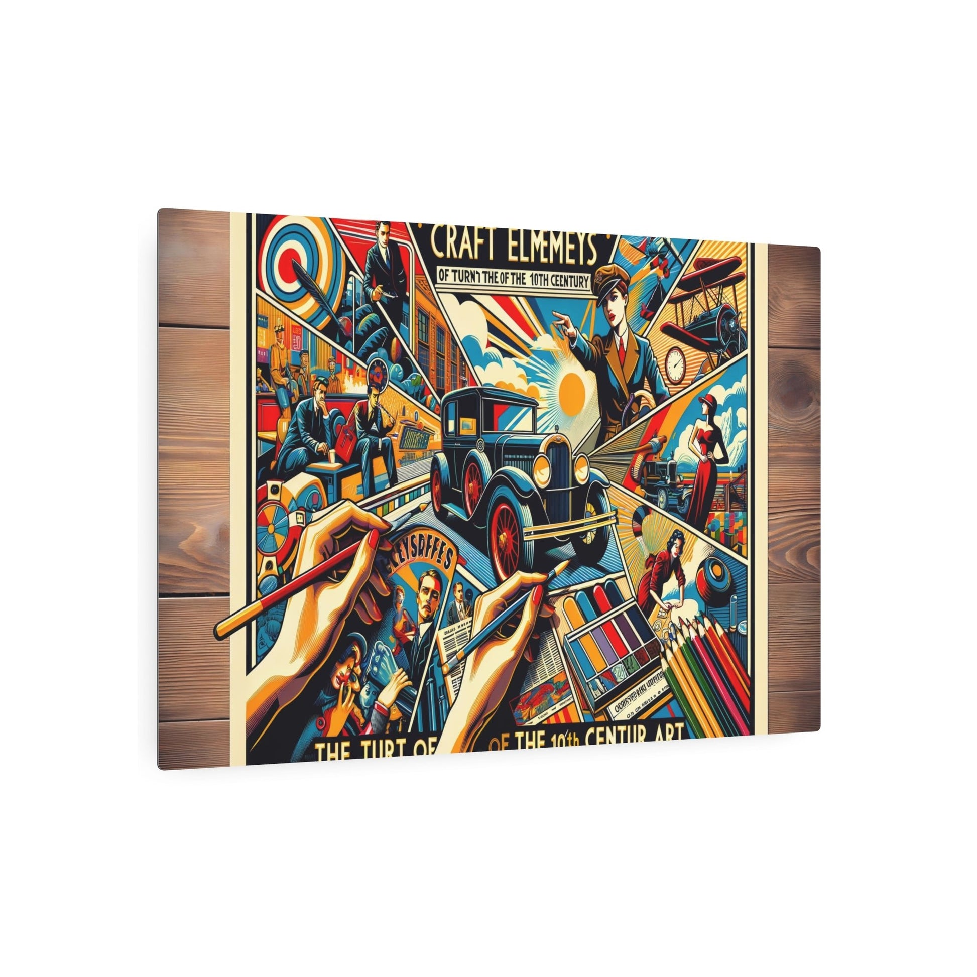 Metal Poster Art | "Bold and Vibrant Pop Art Image - High Contrast Colors with Glossy Materials - Contemporary Modern Art Style" - Metal Poster Art 36″ x 24″ (Horizontal) 0.12''