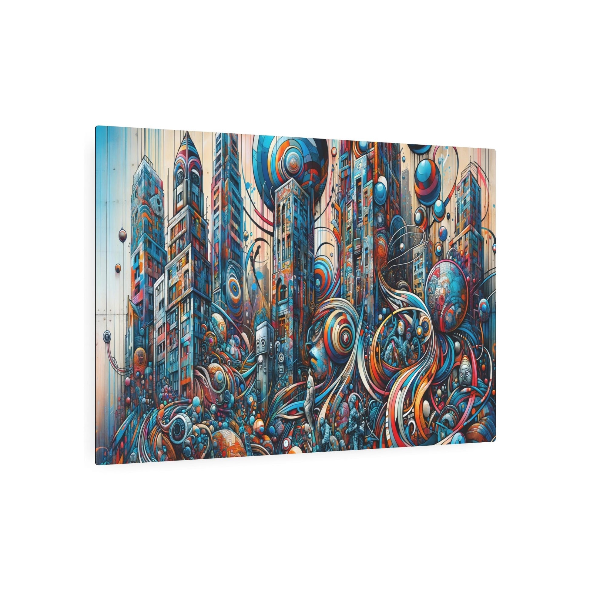 Metal Poster Art | "Modern & Contemporary Street Art: Vibrant and Unique Urban Mural Style Images" - Metal Poster Art 36″ x 24″ (Horizontal) 0.12''