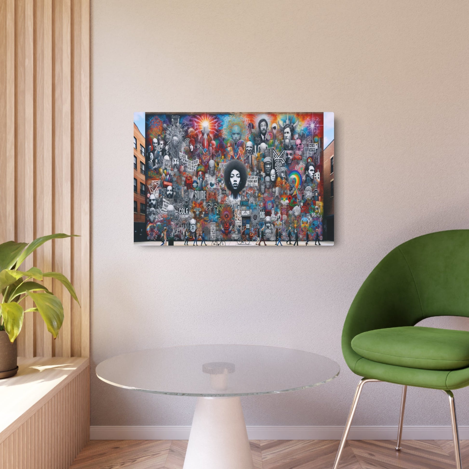 Metal Poster Art | "Vibrant and Colorful Street Art: Modern & Contemporary Style Showcase" - Metal Poster Art 36″ x 24″ (Horizontal) 0.12''