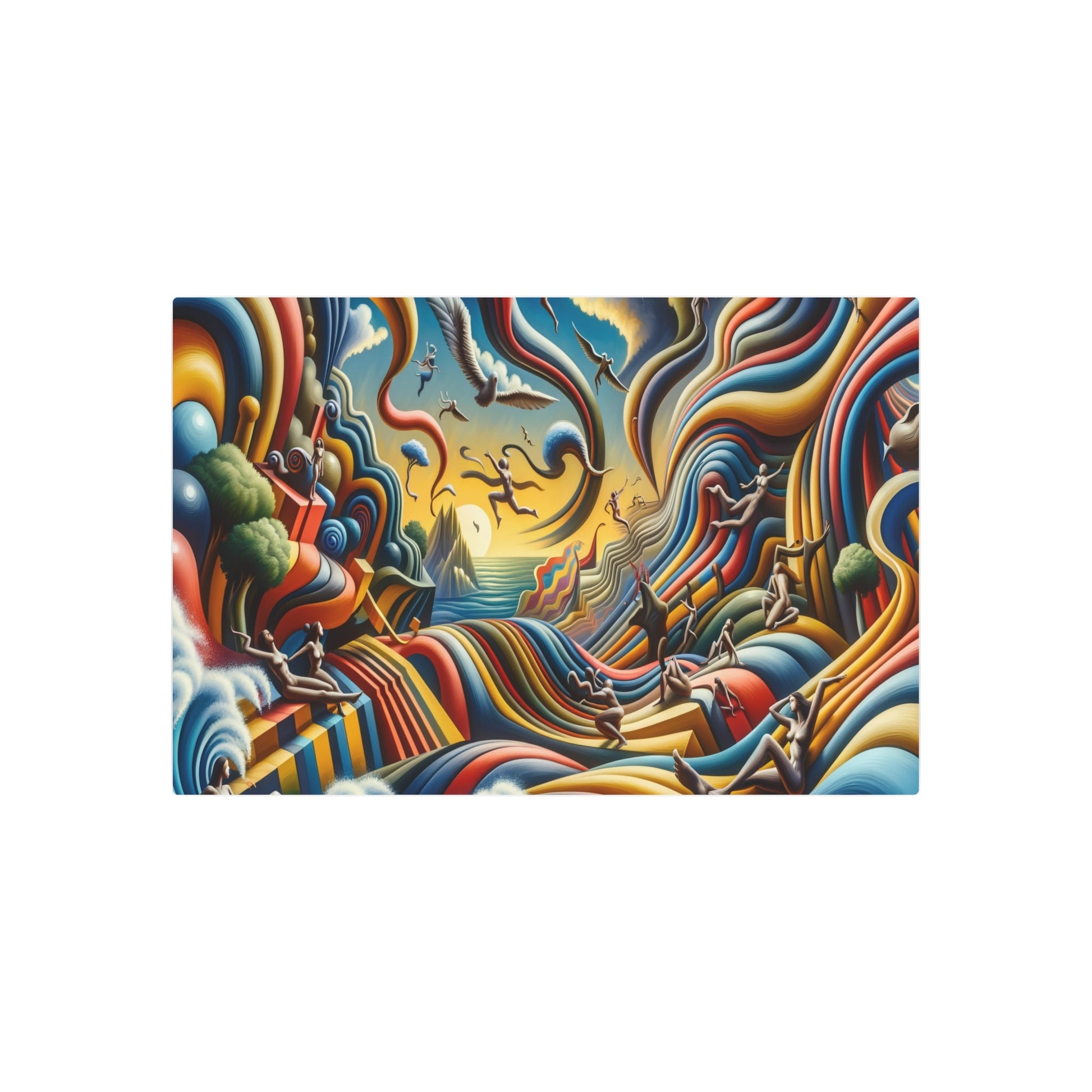 Metal Poster Art | "Vivid Dreamlike Surrealism Art - Modern & Contemporary Styles with Distorted Figures, Illogical Scenes, and Extraordinary Object Functions in a - Metal Poster Art 36″ x 24″ (Horizontal) 0.12''