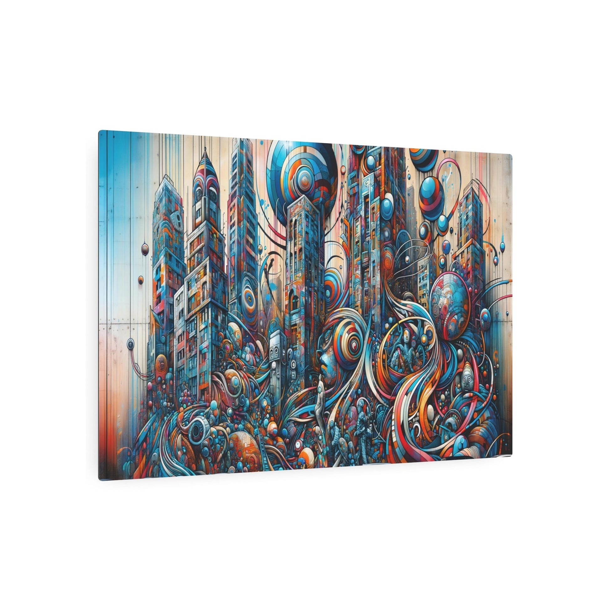 Metal Poster Art | "Modern & Contemporary Street Art: Vibrant and Unique Urban Mural Style Images" - Metal Poster Art 36″ x 24″ (Horizontal) 0.12''