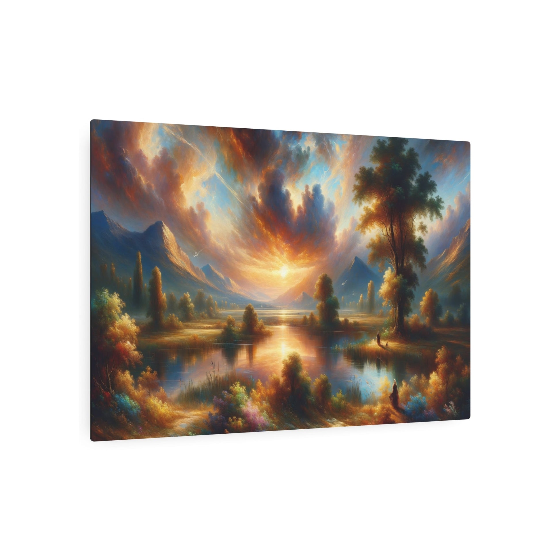 Metal Poster Art | "Romanticism Era Artwork: Expressive Emotion and Nature's Beauty Highlighted in Dramatic Light and Intense Color - Western Art Styles - Metal Poster Art 36″ x 24″ (Horizontal) 0.12''