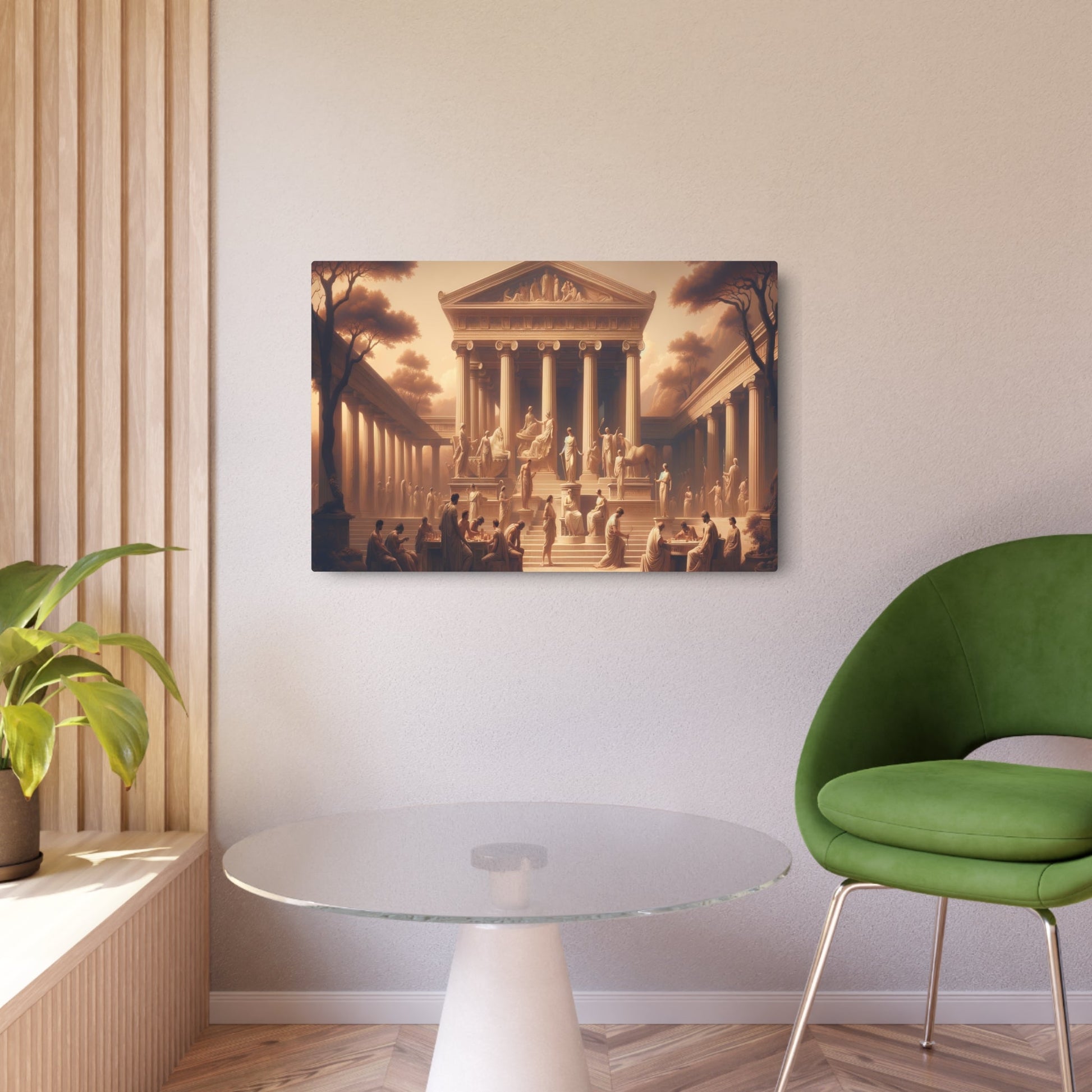 Metal Poster Art | "Neoclassical Greek Mythology Artwork - Western Art Styles Inspired Neoclassicism Scene" - Metal Poster Art 36″ x 24″ (Horizontal) 0.12''