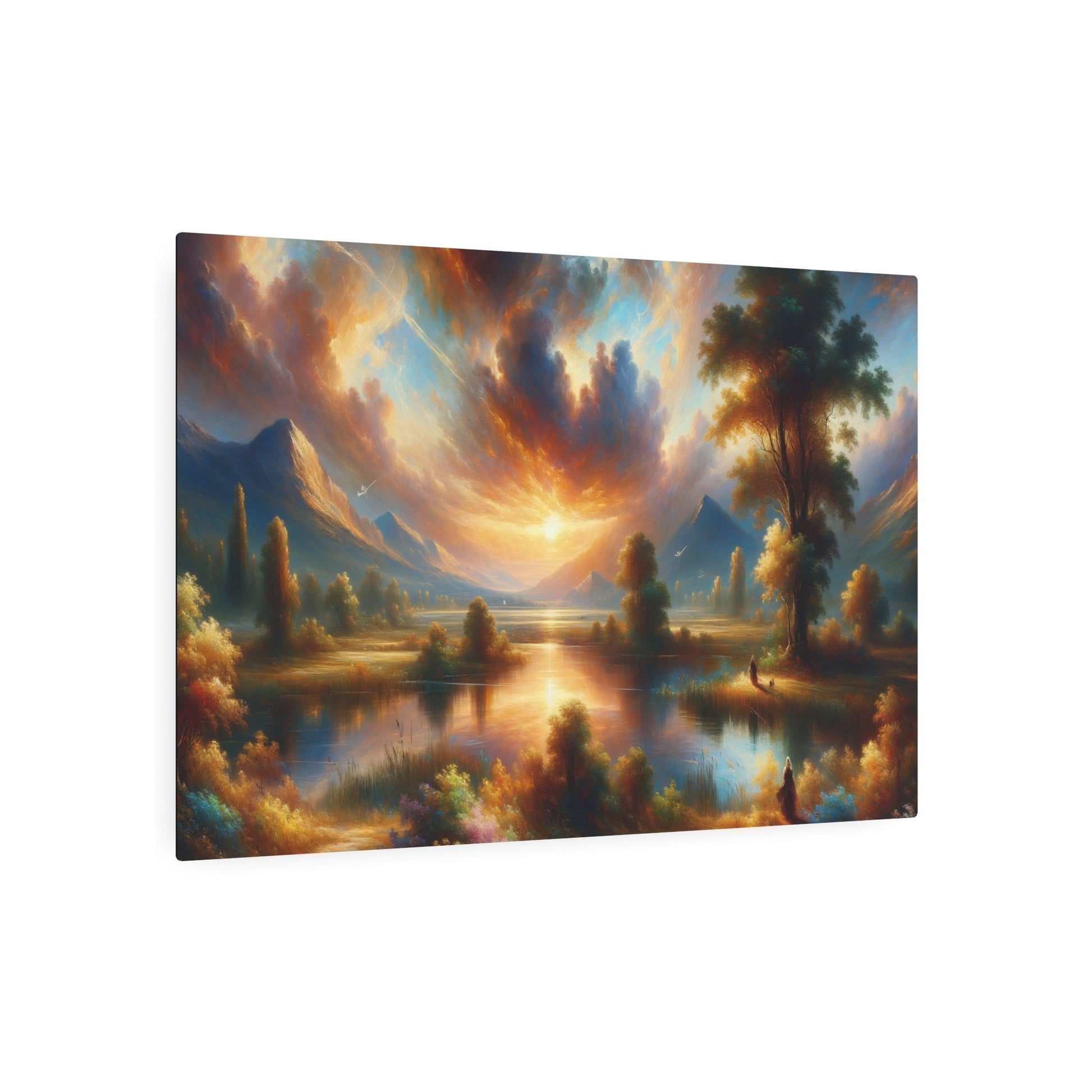 Metal Poster Art | "Romanticism Era Artwork: Expressive Emotion and Nature's Beauty Highlighted in Dramatic Light and Intense Color - Western Art Styles - Metal Poster Art 36″ x 24″ (Horizontal) 0.12''