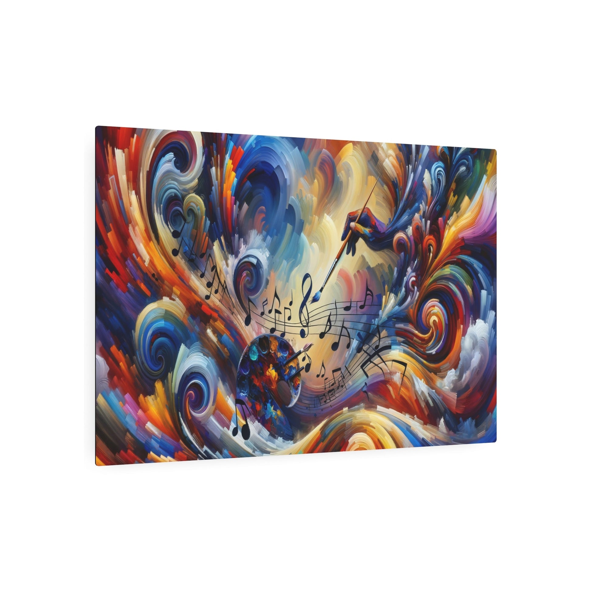 Metal Poster Art | "Expressionistic Western Art Style: Dynamic Fusion of Music and Art - Limited Edition Print" - Metal Poster Art 36″ x 24″ (Horizontal) 0.12''