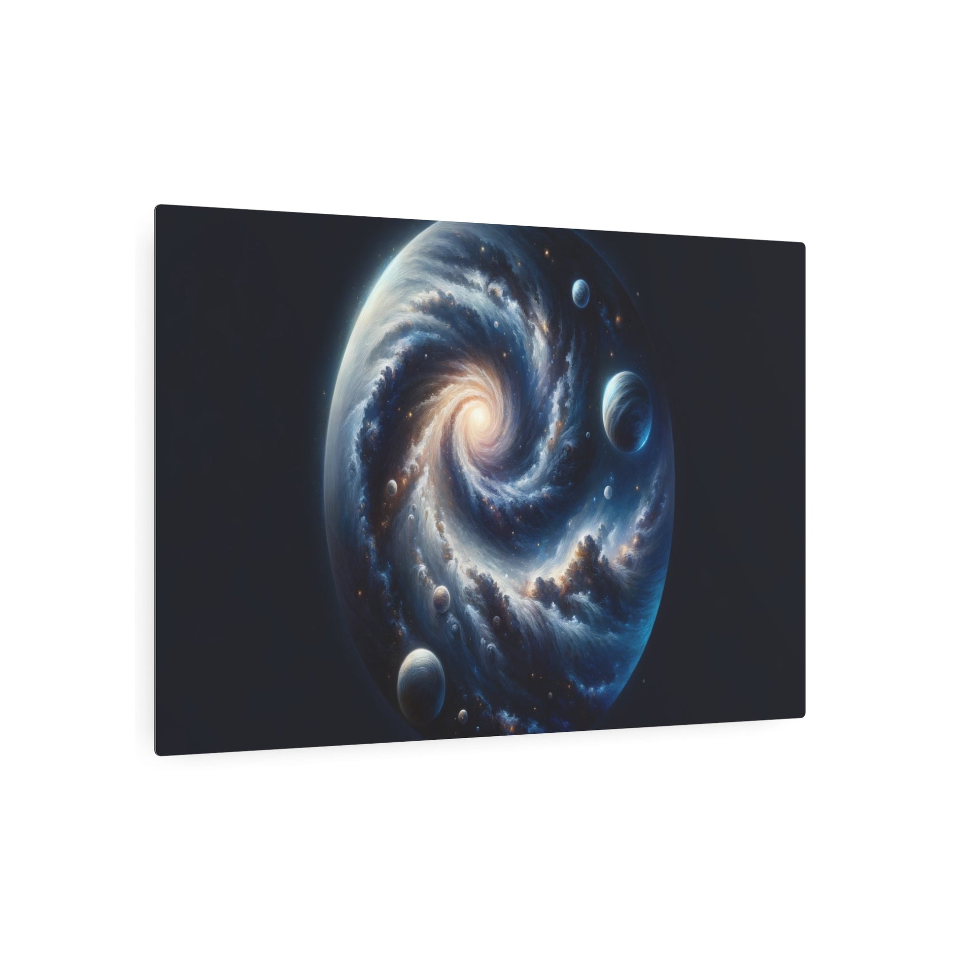 Metal Poster Art | "Realistic Celestial Body Art in Realism Style – Detailed Western Art Depiction of Stars, Galaxies, Planets, and Nebulae - Metal Poster Art 36″ x 24″ (Horizontal) 0.12''