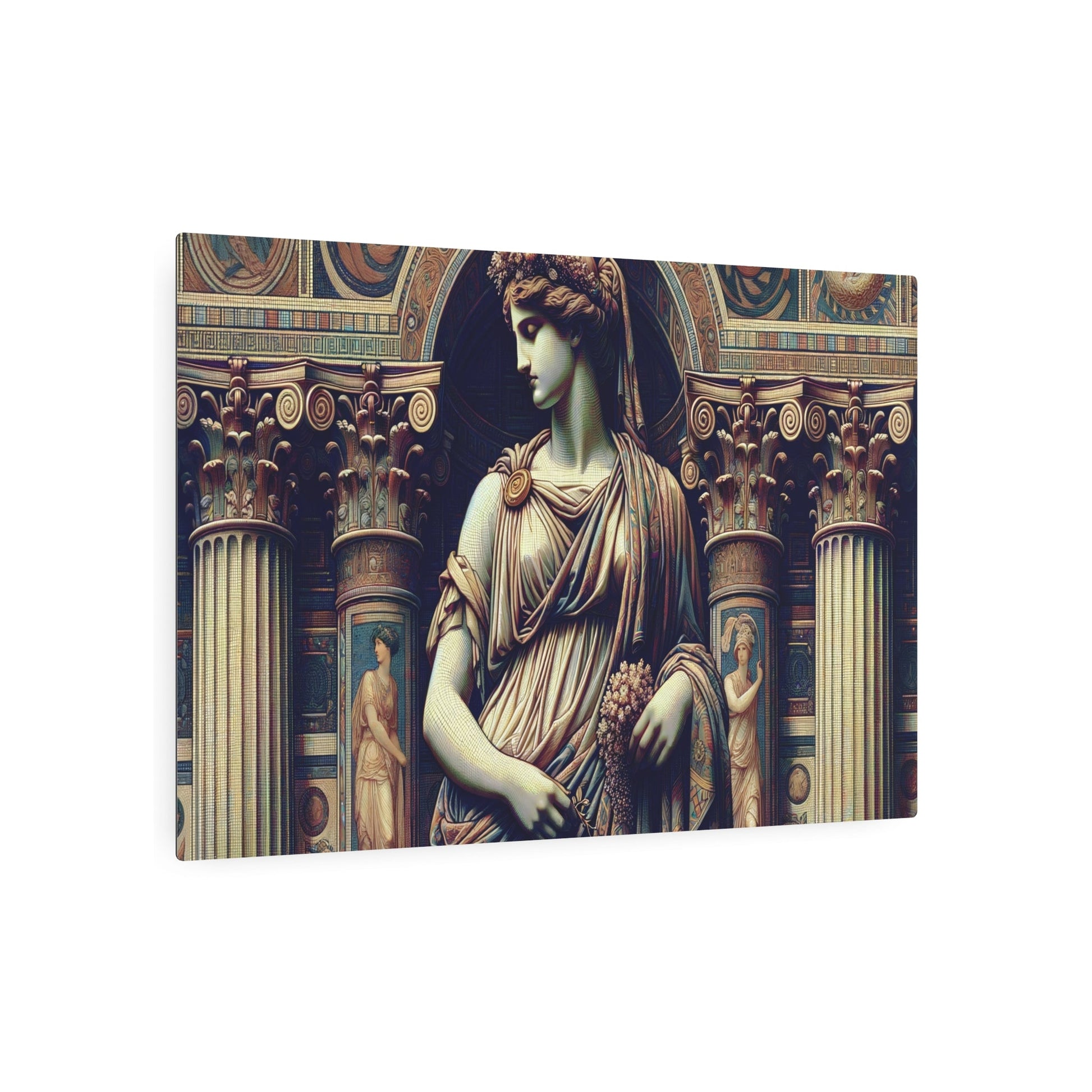 Metal Poster Art | "Neoclassical Artwork Inspired by Ancient Greek and Roman Themes - Detailed Western Neoclassicism Style Art with Harmonious Composition" - Metal Poster Art 36″ x 24″ (Horizontal) 0.12''