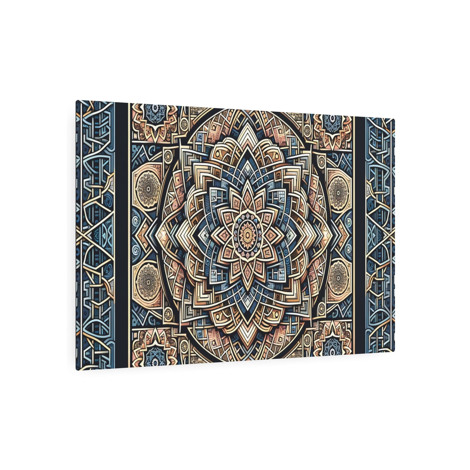 Metal Poster Art | "Islamic Art Inspired Geometric Patterns: Intricate and Symmetrical Non - Western Global Art Style - Complex & Beautifully Repetitive" - Metal Poster Art 36″ x 24″ (Horizontal) 0.12''