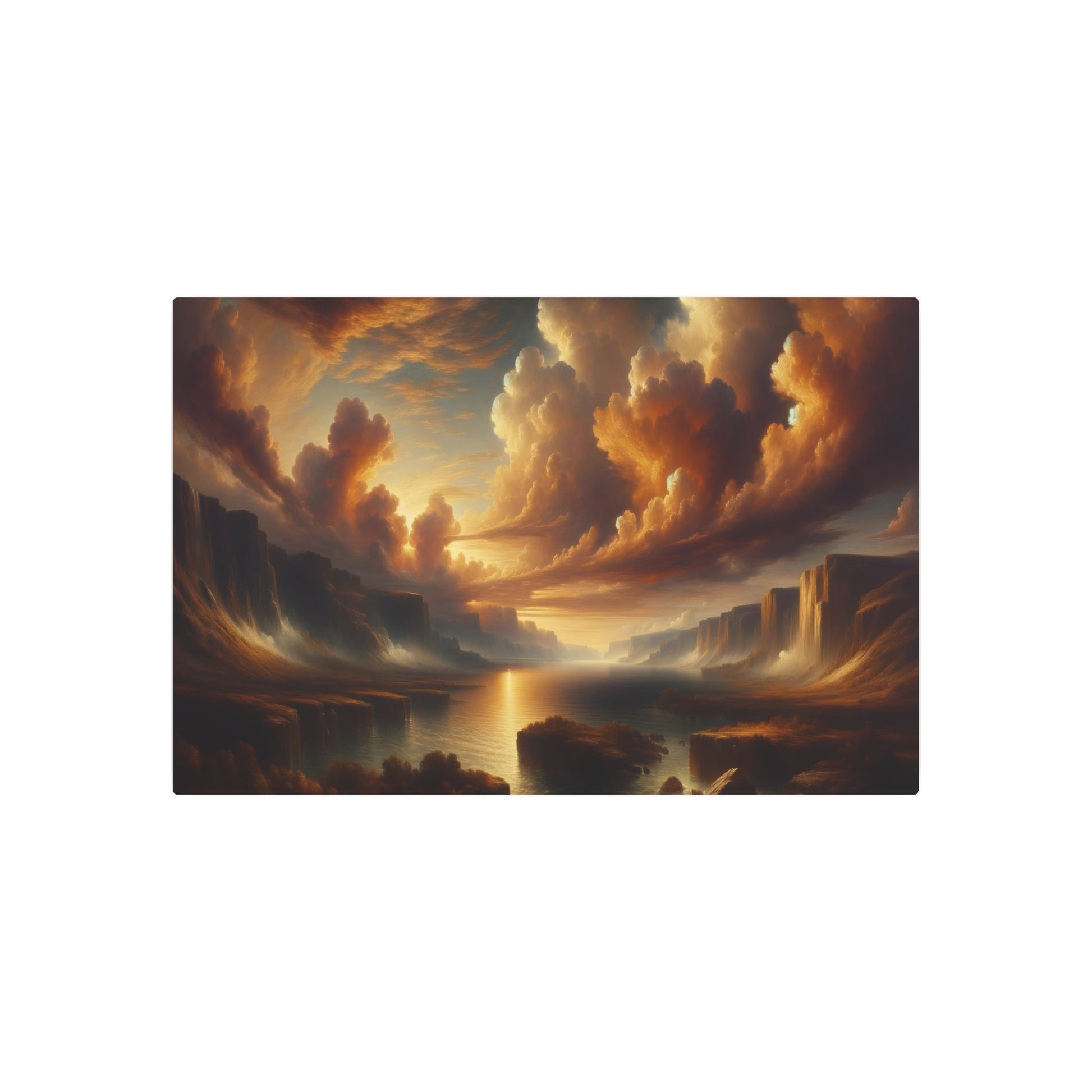 Metal Poster Art | "Expressive Romanticism Style Western Art Image - Emotive Qualities Inspired by Romanticism Art Movement" - Metal Poster Art 36″ x 24″ (Horizontal) 0.12''