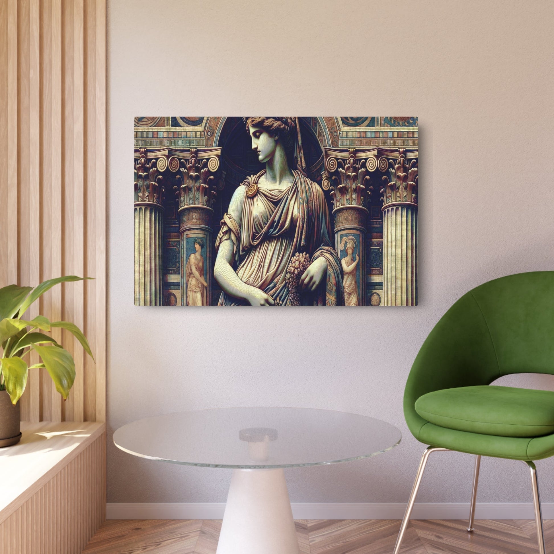 Metal Poster Art | "Neoclassical Artwork Inspired by Ancient Greek and Roman Themes - Detailed Western Neoclassicism Style Art with Harmonious Composition" - Metal Poster Art 36″ x 24″ (Horizontal) 0.12''